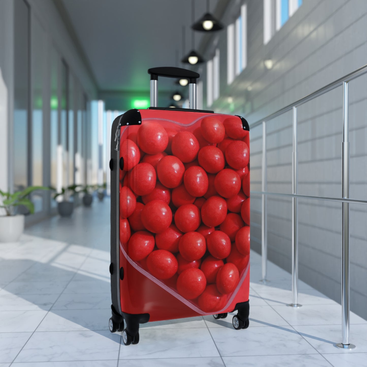 Love Heart Shape Sugar Art Carry-On Suitcase - Stylish Luggage for Travelers