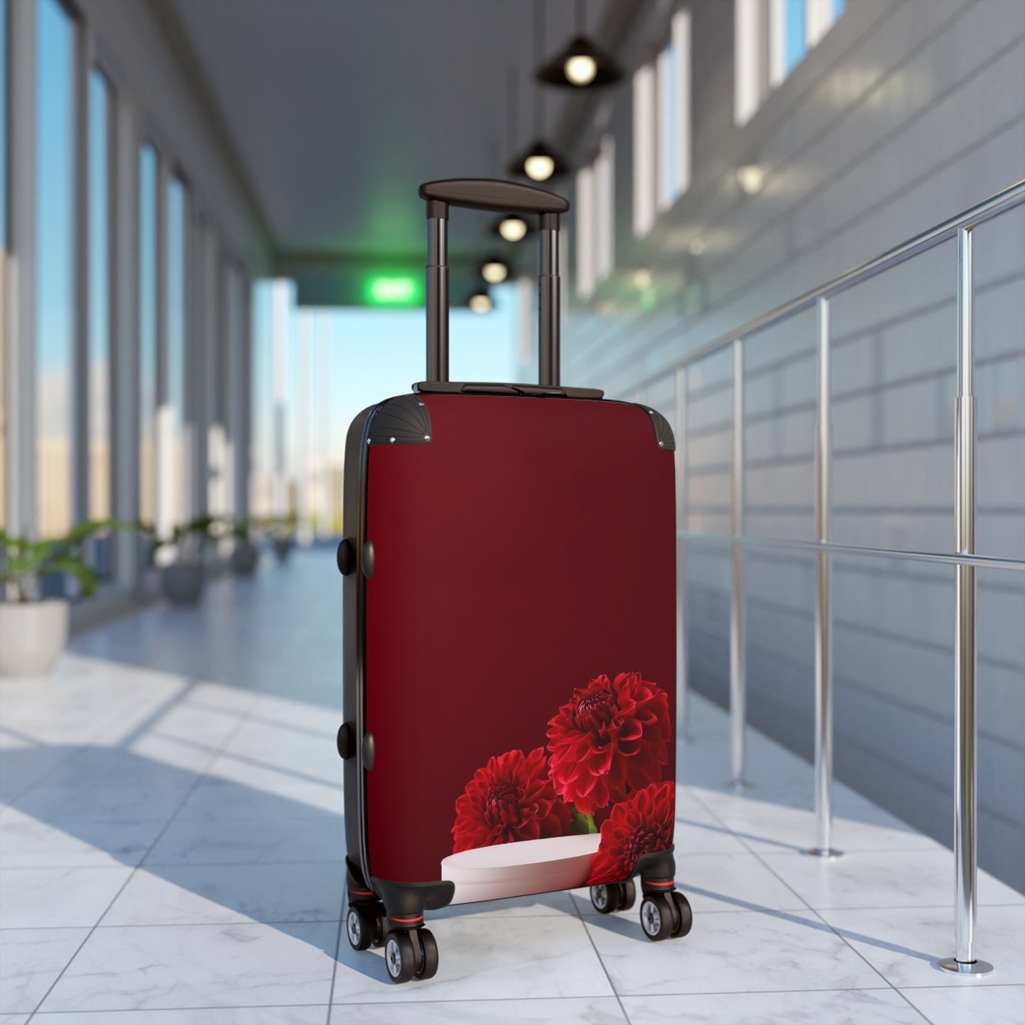 Nature Flowers Floral Red Art Carry-On Suitcase - Stylish Luggage for Travelers