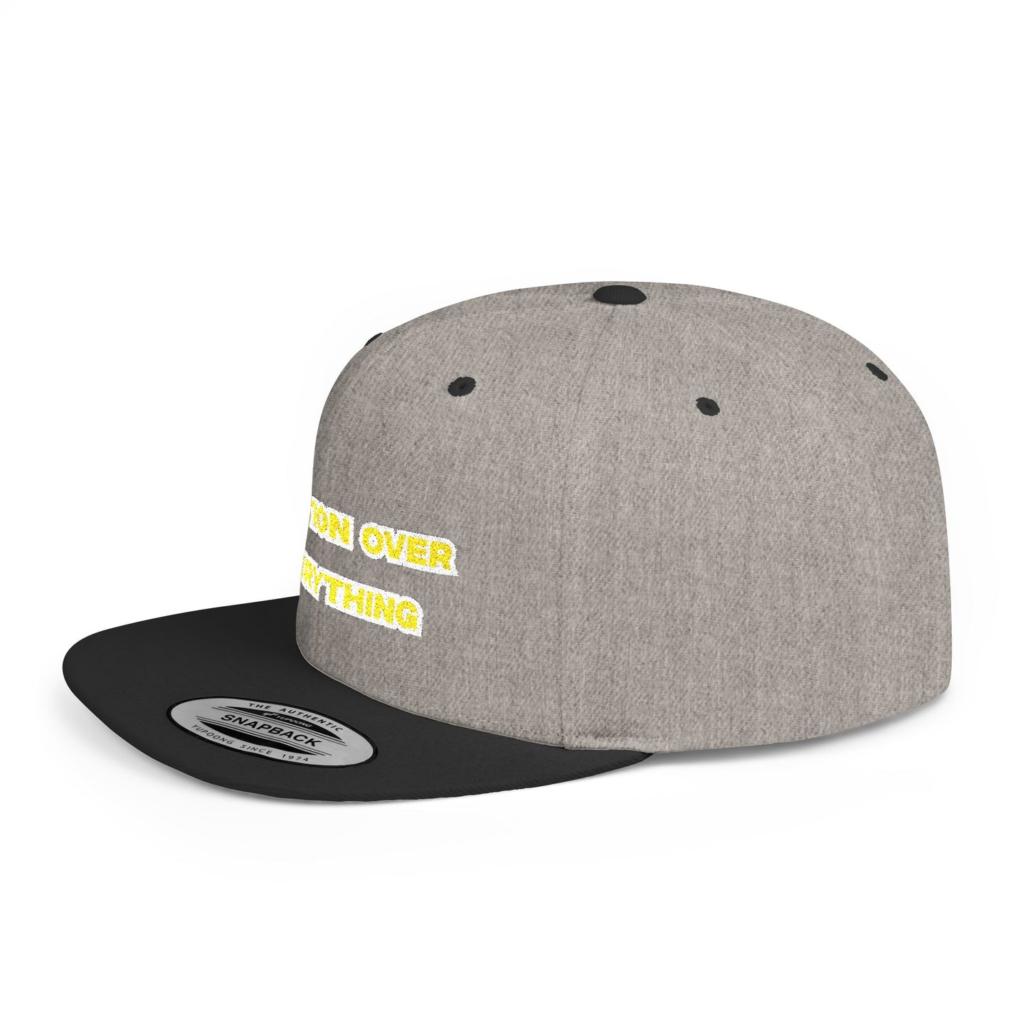 Text Ambition Over Everything Flat Bill Snapback – Lightweight, Custom Fit, Premium Quality