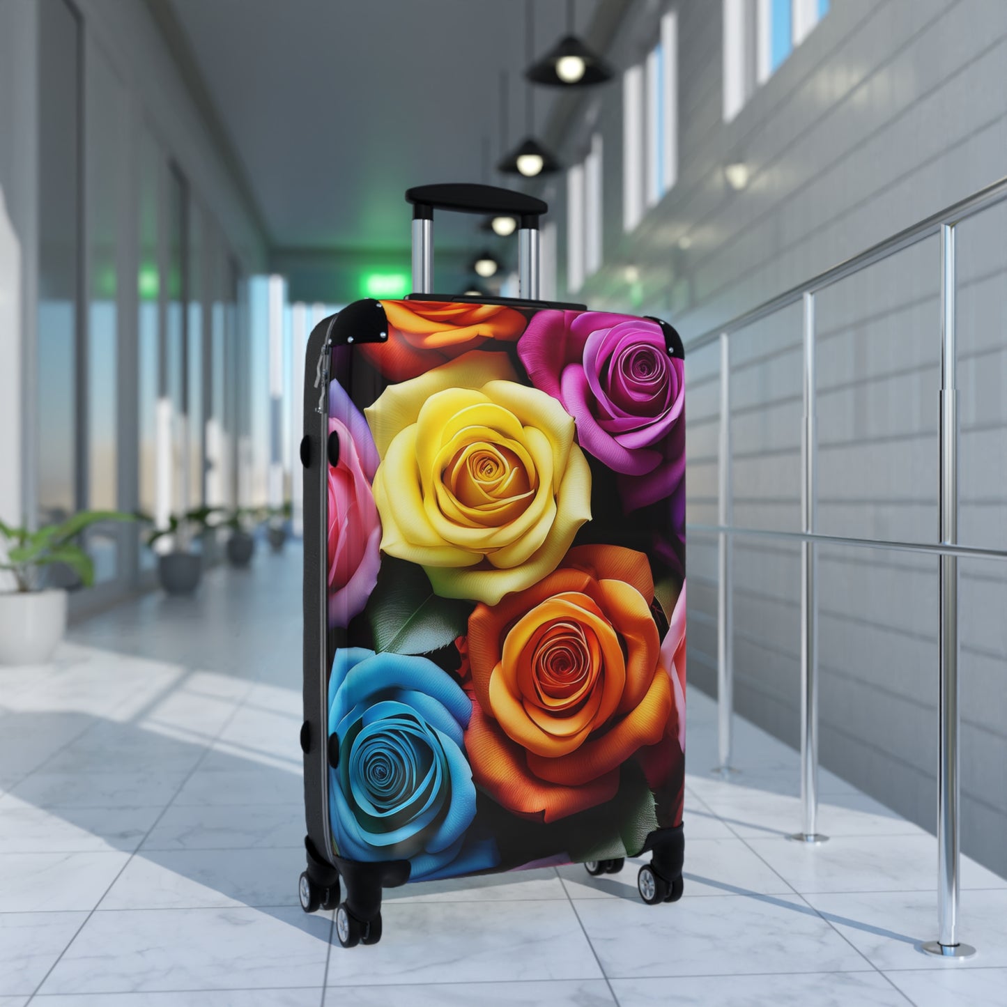 Nature Flowers Floral Multicolored Art Carry-On Suitcase - Stylish Luggage for Travelers