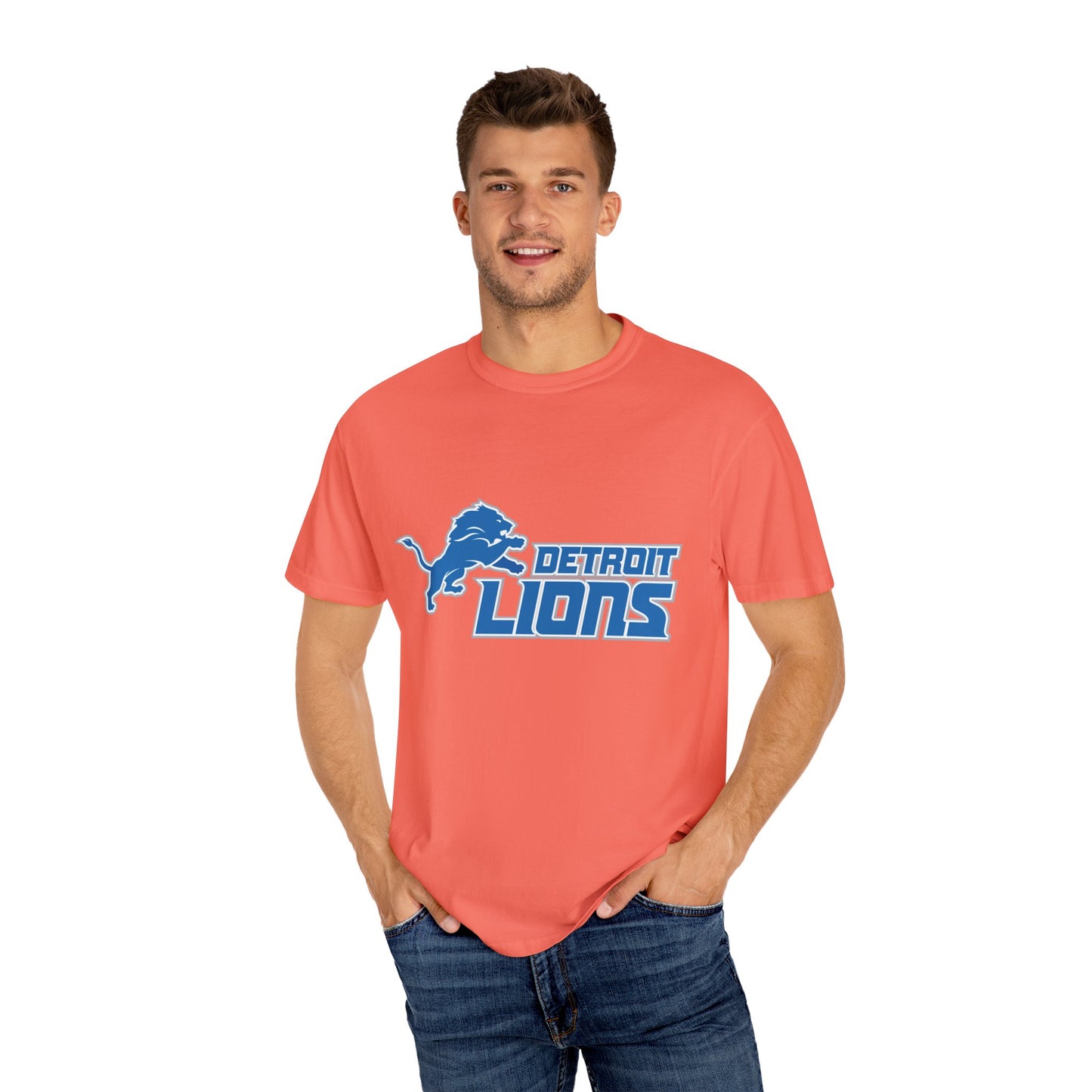 Detroit Lions Nation Garment-Dyed T-Shirt – Premium Cotton Tee for Customization