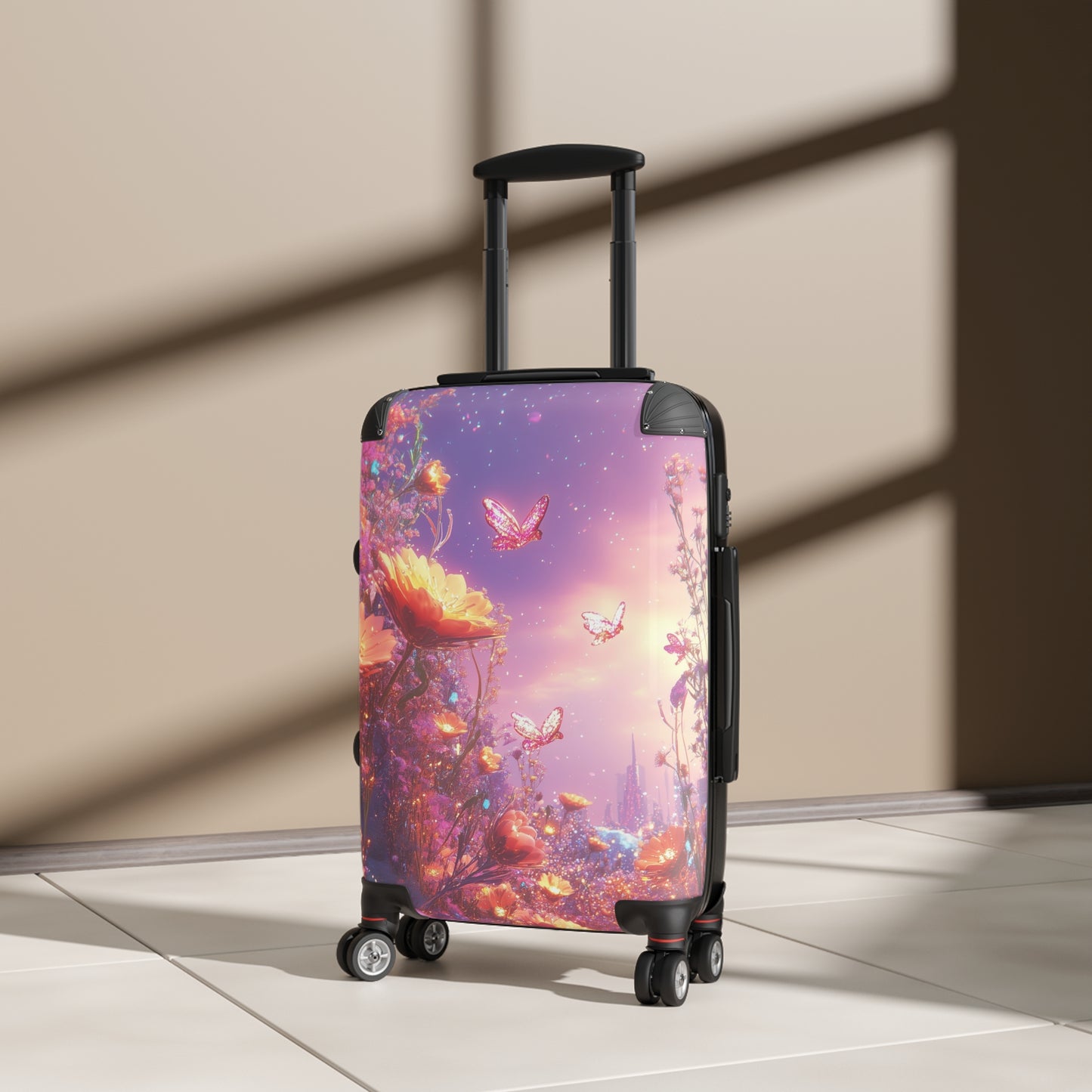 Nature Flowers Floral Starry Sky Art Carry-On Suitcase - Stylish Luggage for Travelers