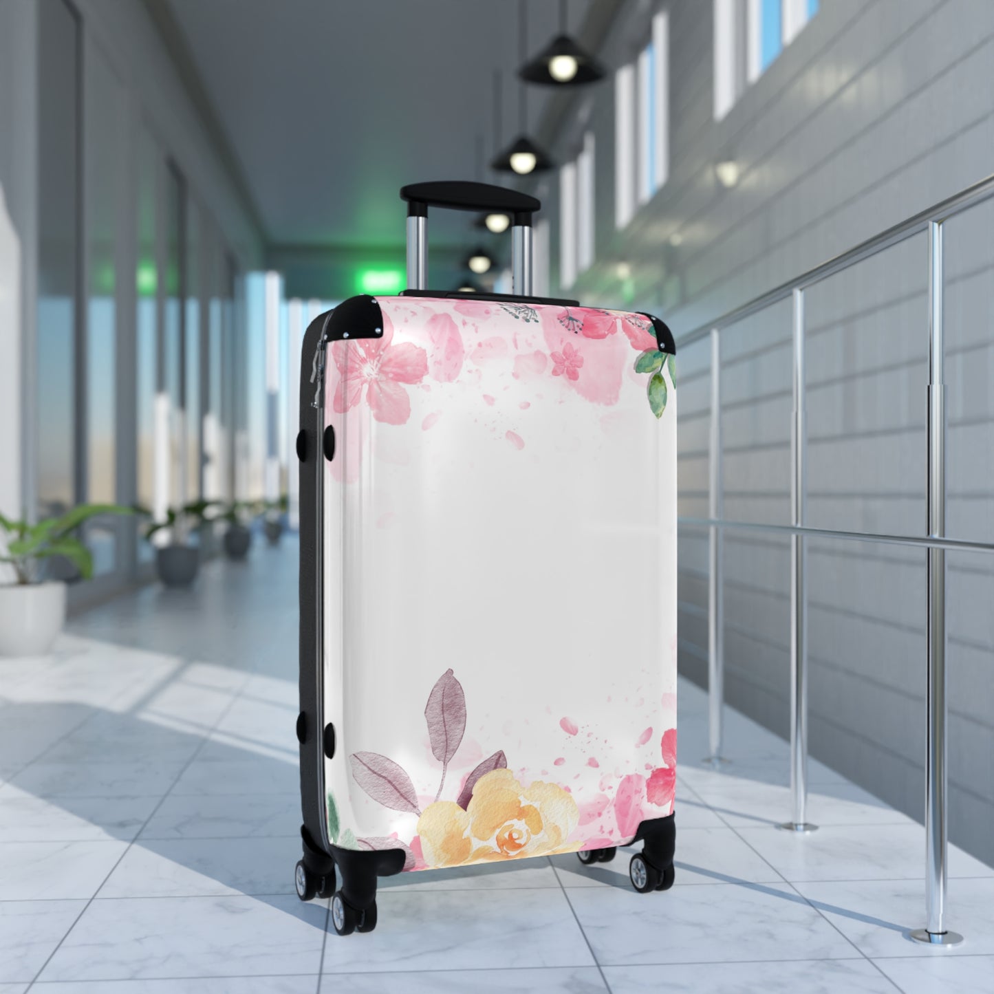 Nature Flowers Floral Petal Wreath Art Carry-On Suitcase - Stylish Luggage for Travelers