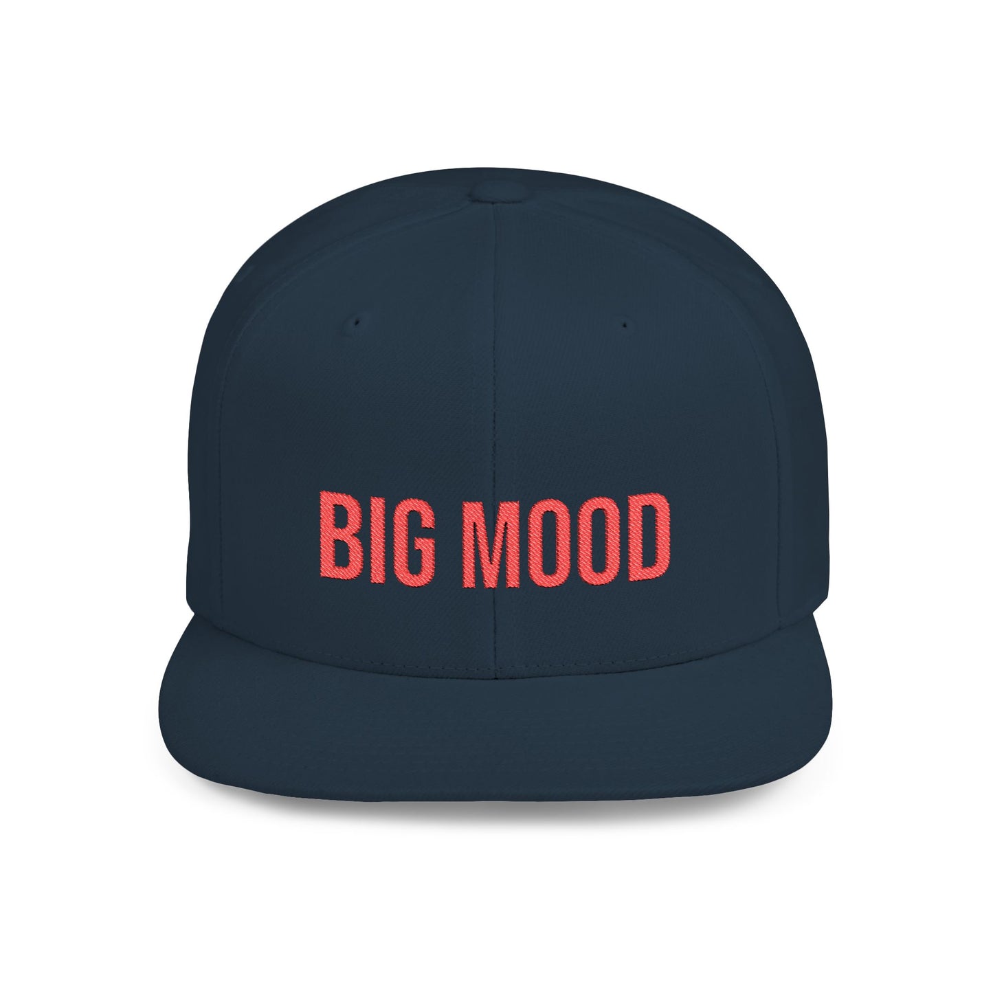 Text BIg Mood Flat Bill Snapback – Lightweight, Custom Fit, Premium Quality