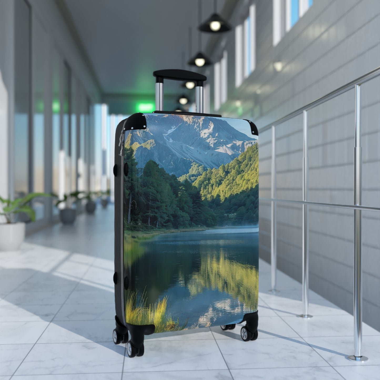 Nature Mountain Reflecting Art Carry-On Suitcase - Stylish Luggage for Travelers