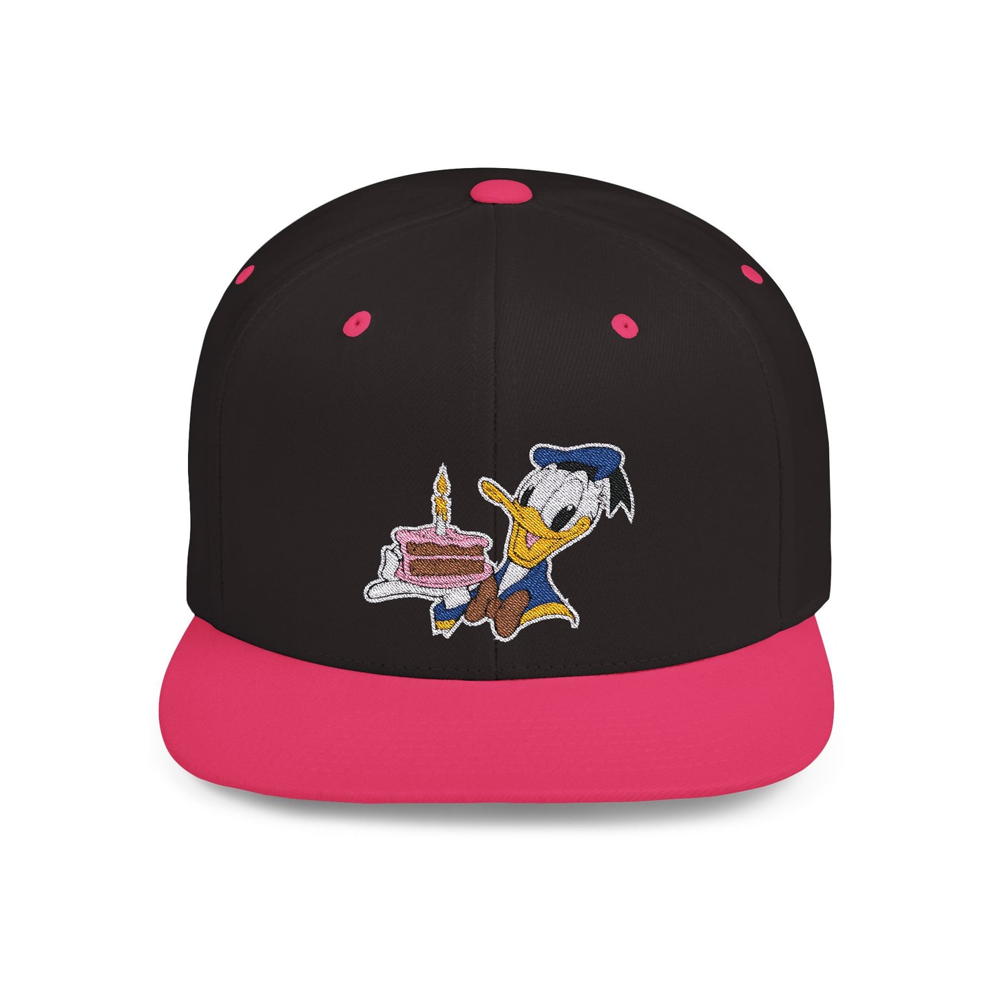 Donald Duck Birthday Cake Flat Bill Snapback – Lightweight, Custom Fit, Premium Quality