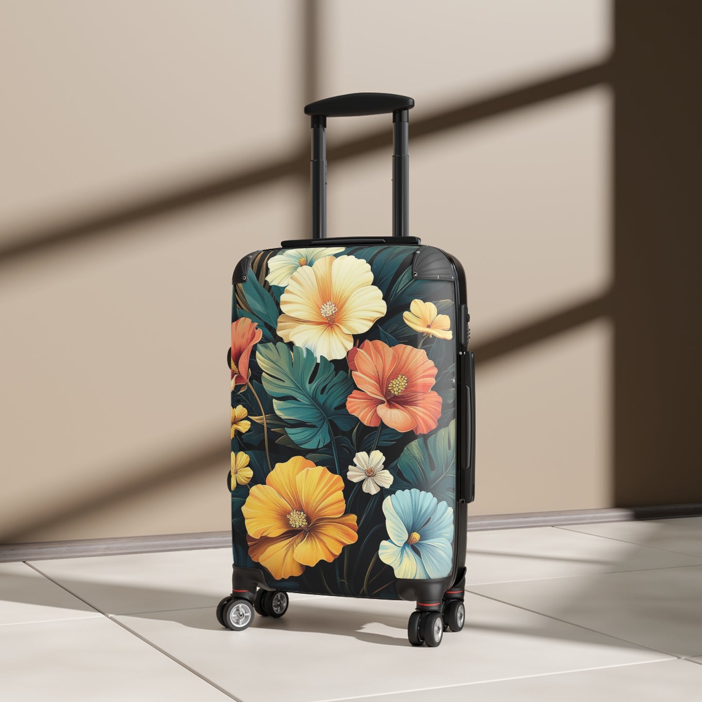 Nature Flowers Floral Animated Luau Art Carry-On Suitcase - Stylish Luggage for Travelers