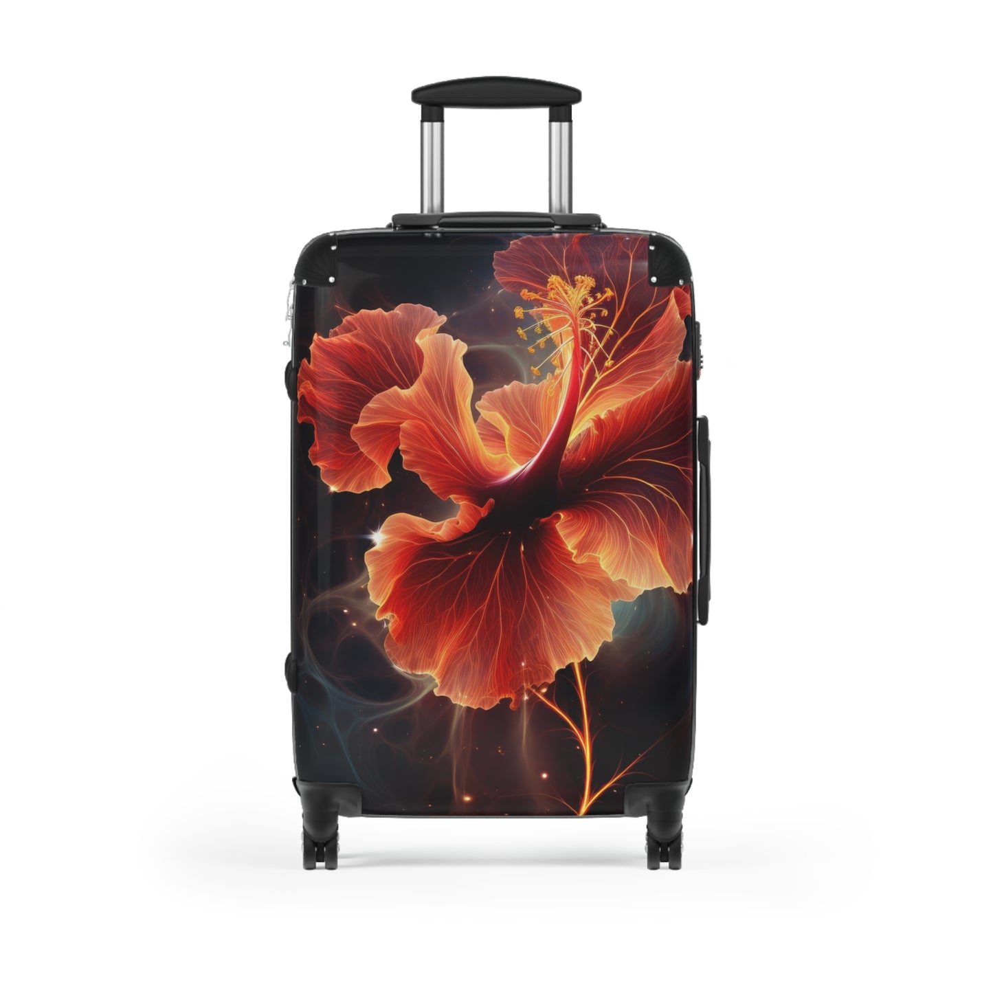 Nature Flowers Floral Glowing Red Art Carry-On Suitcase - Stylish Luggage for Travelers