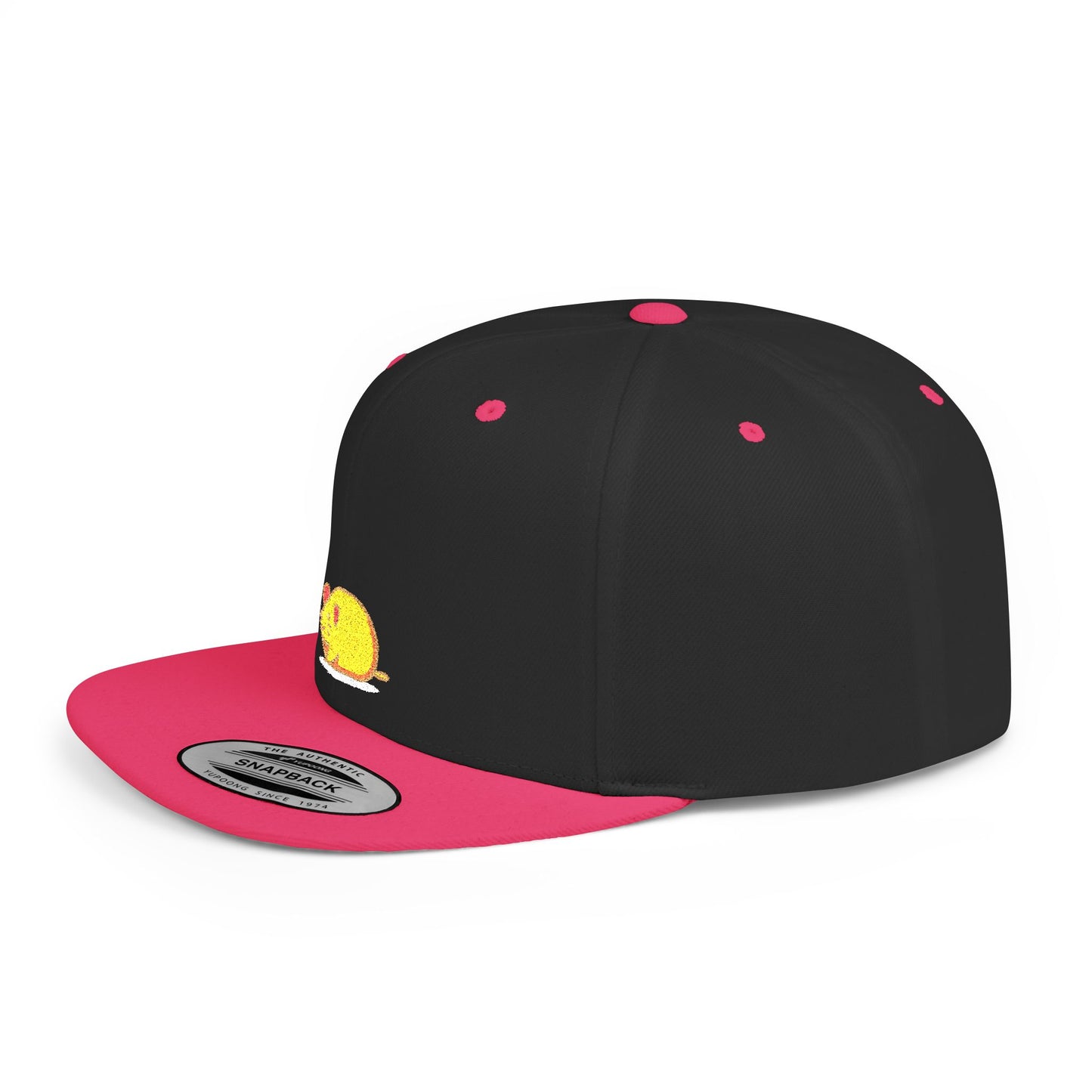 Icons Embroidered Yellow Mouse Flat Bill Snapback – Lightweight, Custom Fit, Premium Quality
