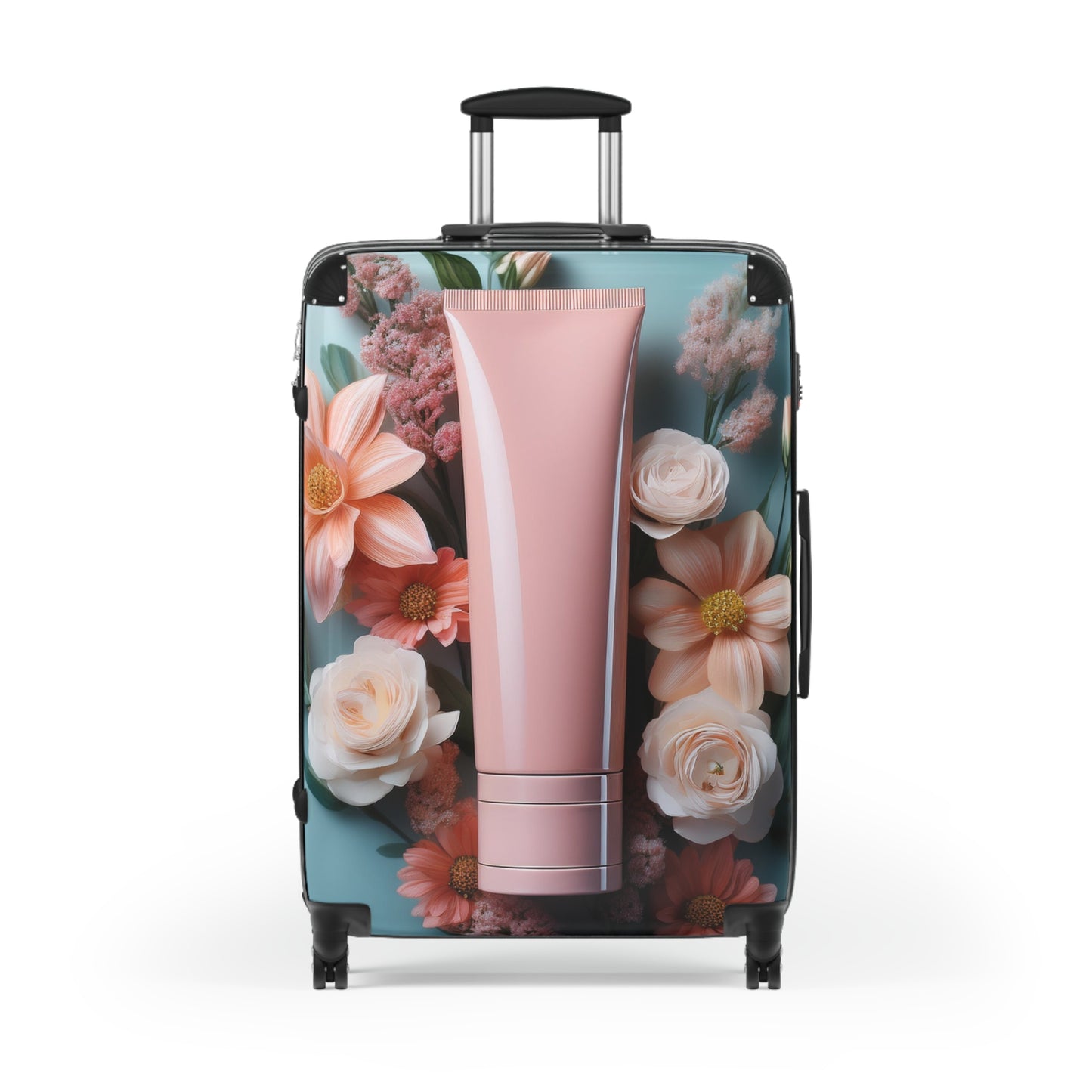 Nature Flowers Floral Pink Lotion Art Carry-On Suitcase - Stylish Luggage for Travelers