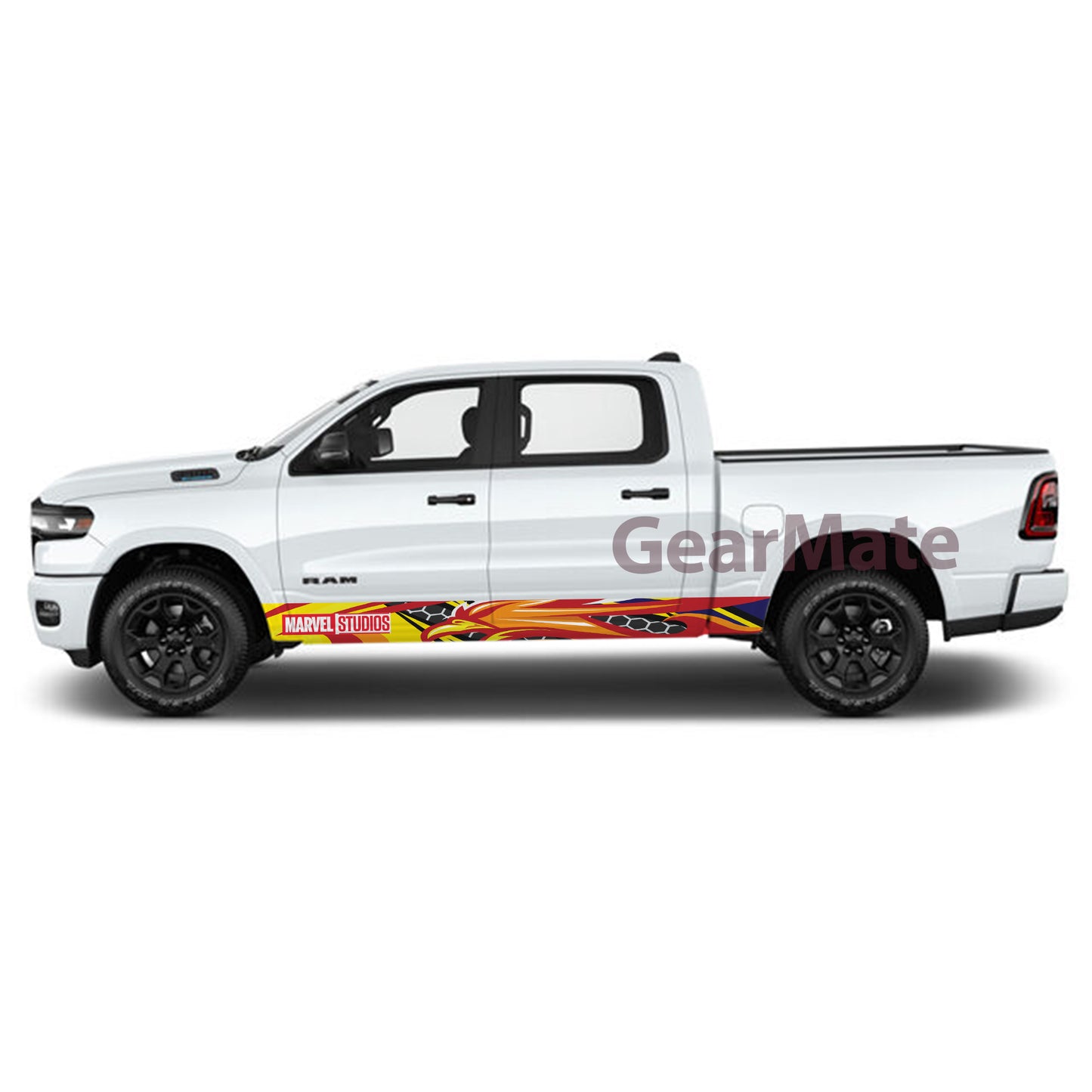 Racing Phoenix Marvel Rocker Panel Graphic Decal Kit (Left & Right Sides) - High Quality Vinyl for Trucks & SUVs