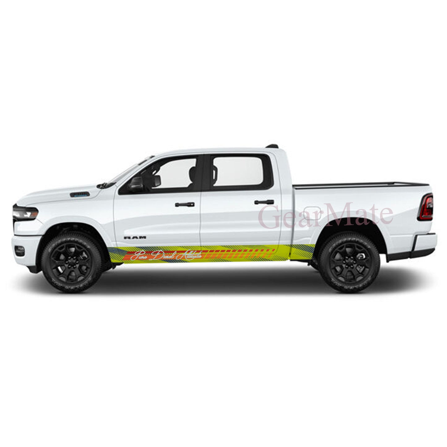 Pure Diesel Attitude Rocker Panel Graphic Decal Kit (Left & Right Sides) - High Quality Vinyl for Trucks & SUVs