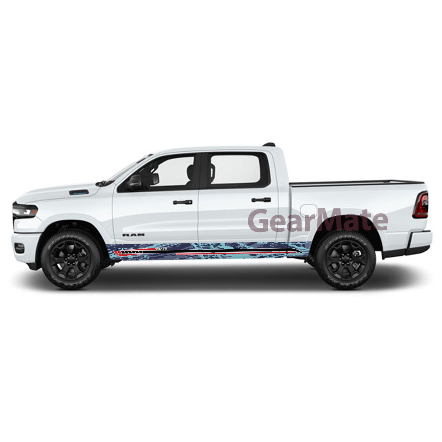 Camouflage Bold Moves Only Rocker Panel Graphic Decal Kit (Left & Right Sides) - High Quality Vinyl for Trucks & SUVs