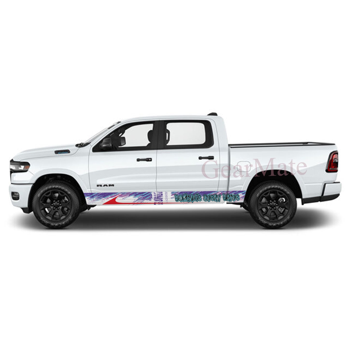 Dominate Every Ride Rocker Panel Graphic Decal Kit (Left & Right Sides) - High Quality Vinyl for Trucks & SUVs
