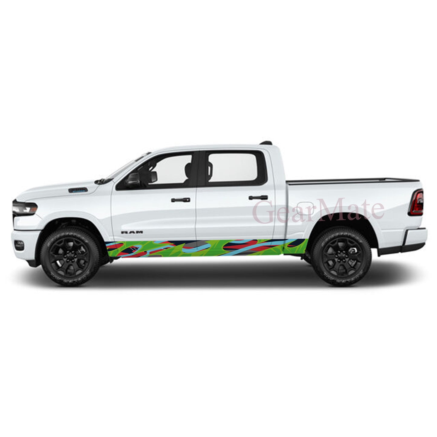 Sport GBR Rocker Panel Graphic Decal Kit (Left & Right Sides) - High Quality Vinyl for Trucks & SUVs
