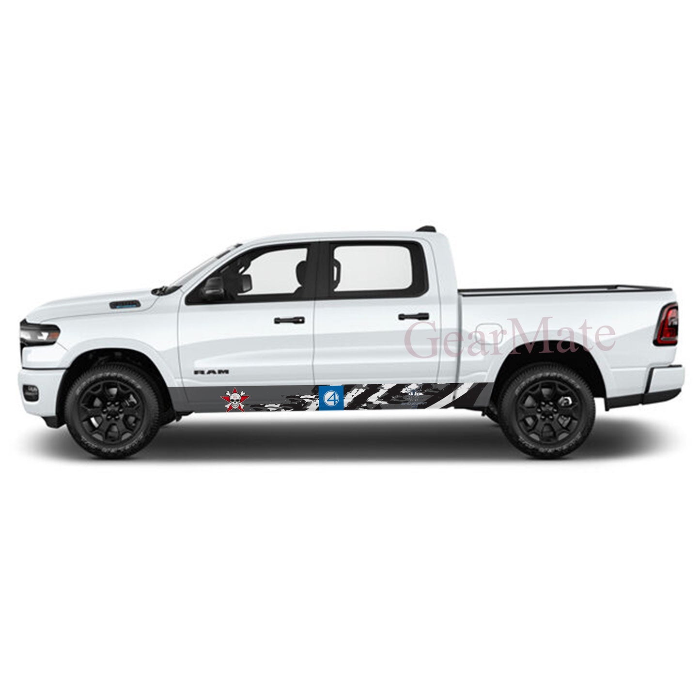 Racing Speed Fantastic 4 Rocker Panel Graphic Decal Kit (Left & Right Sides) - High Quality Vinyl for Trucks & SUVs