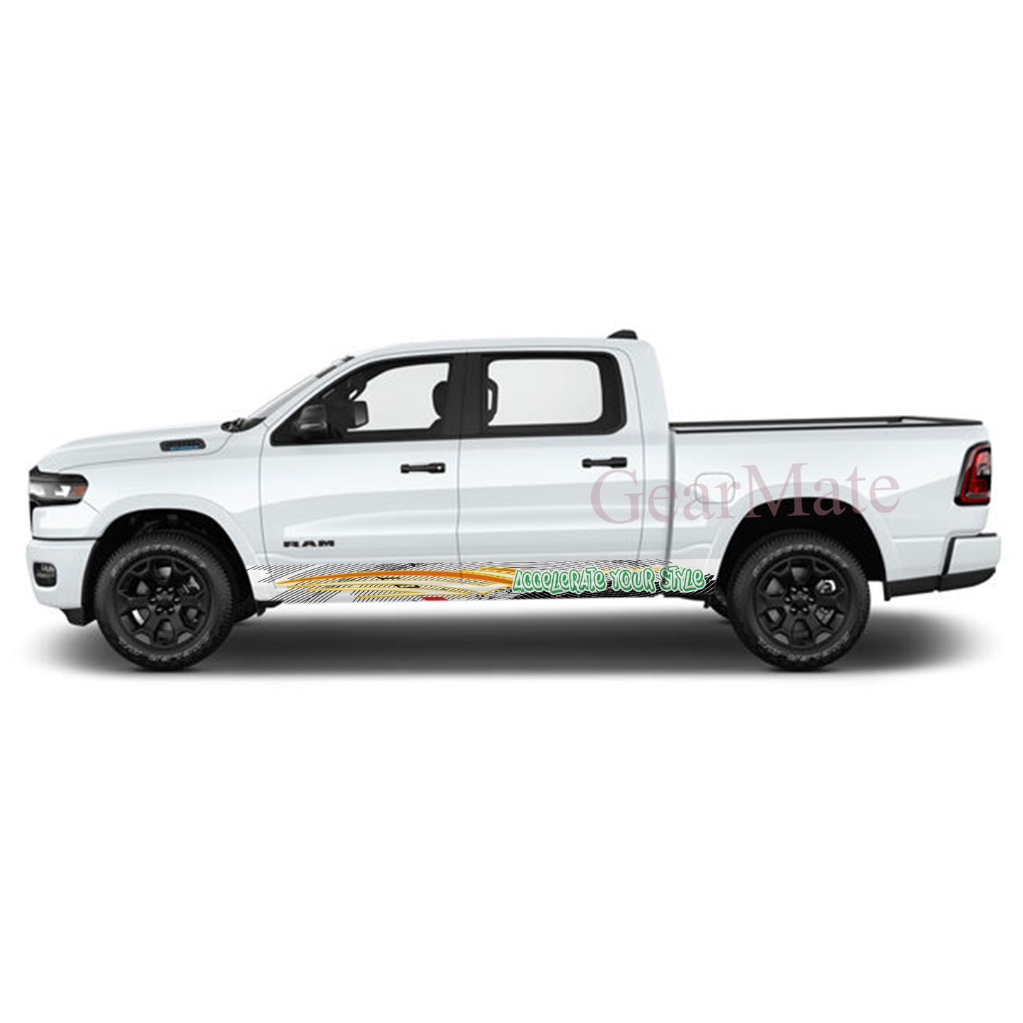 Accelerate Your Style Rocker Panel Graphic Decal Kit (Left & Right Sides) - High Quality Vinyl for Trucks & SUVs