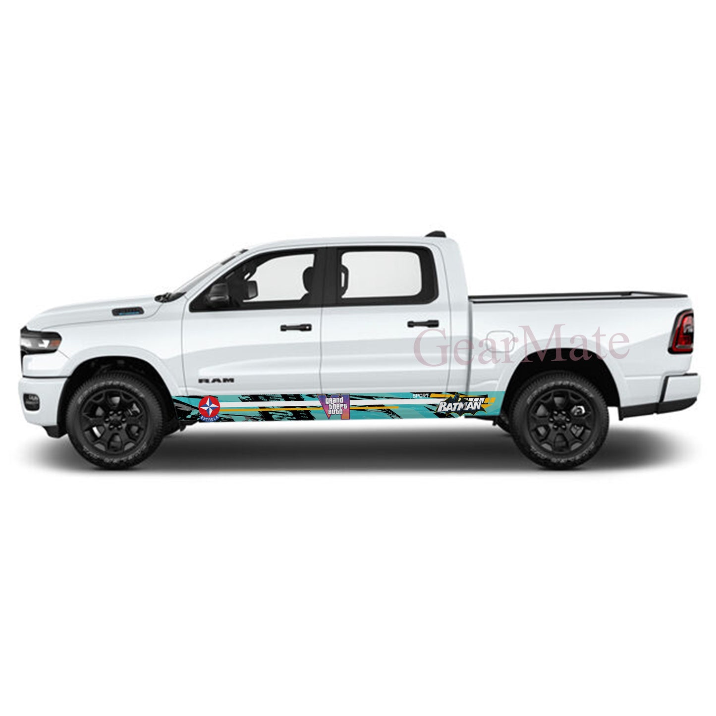 Grand Theft Auto Games Rocker Panel Graphic Decal Kit (Left & Right Sides) - High Quality Vinyl for Trucks & SUVs