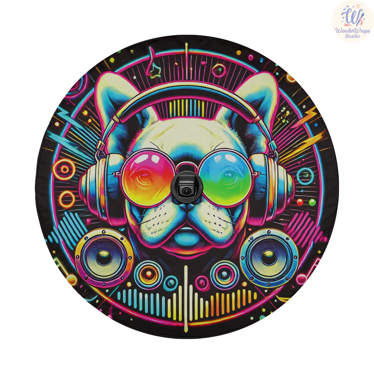 French Bulldog Spare Tire Cover – Waterproof UV Resistant Protector with Camera Hole