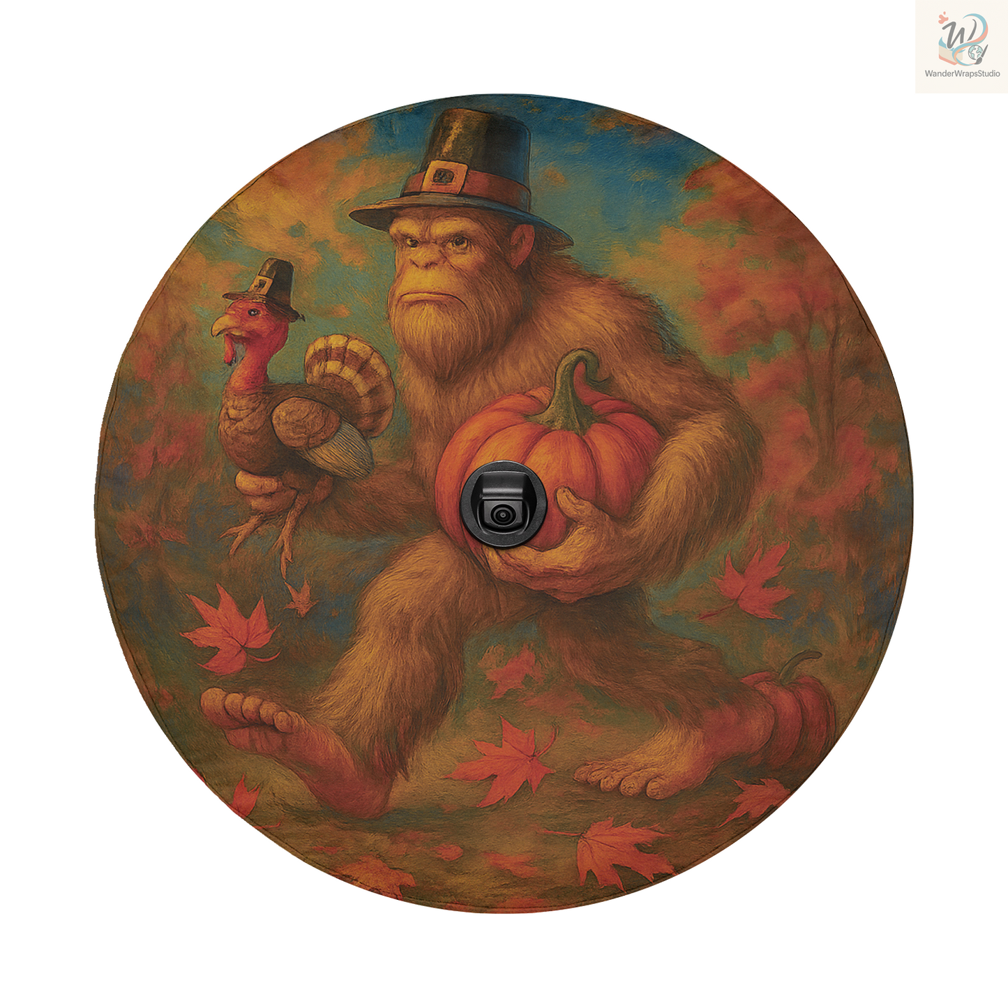 Big Foot Pumpkins Spare Tire Cover – Waterproof UV Resistant Protector with Camera Hole
