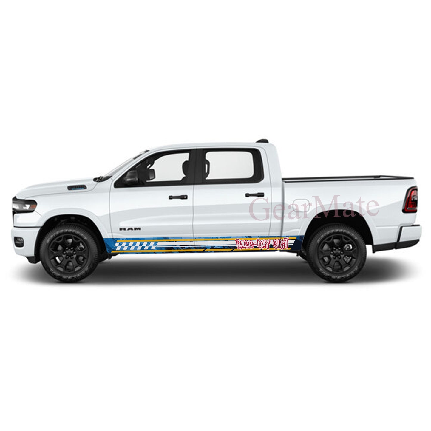 Race-Day Grit Rocker Panel Graphic Decal Kit (Left & Right Sides) - High Quality Vinyl for Trucks & SUVs