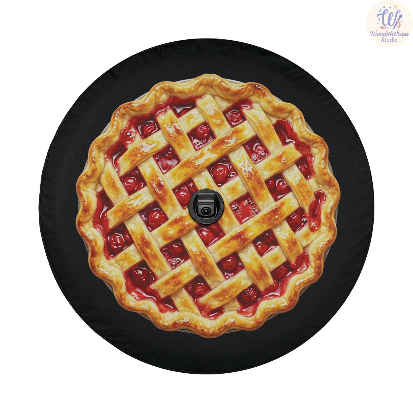 Cherry Pie Spare Tire Cover – Waterproof UV Resistant Protector with Camera Hole