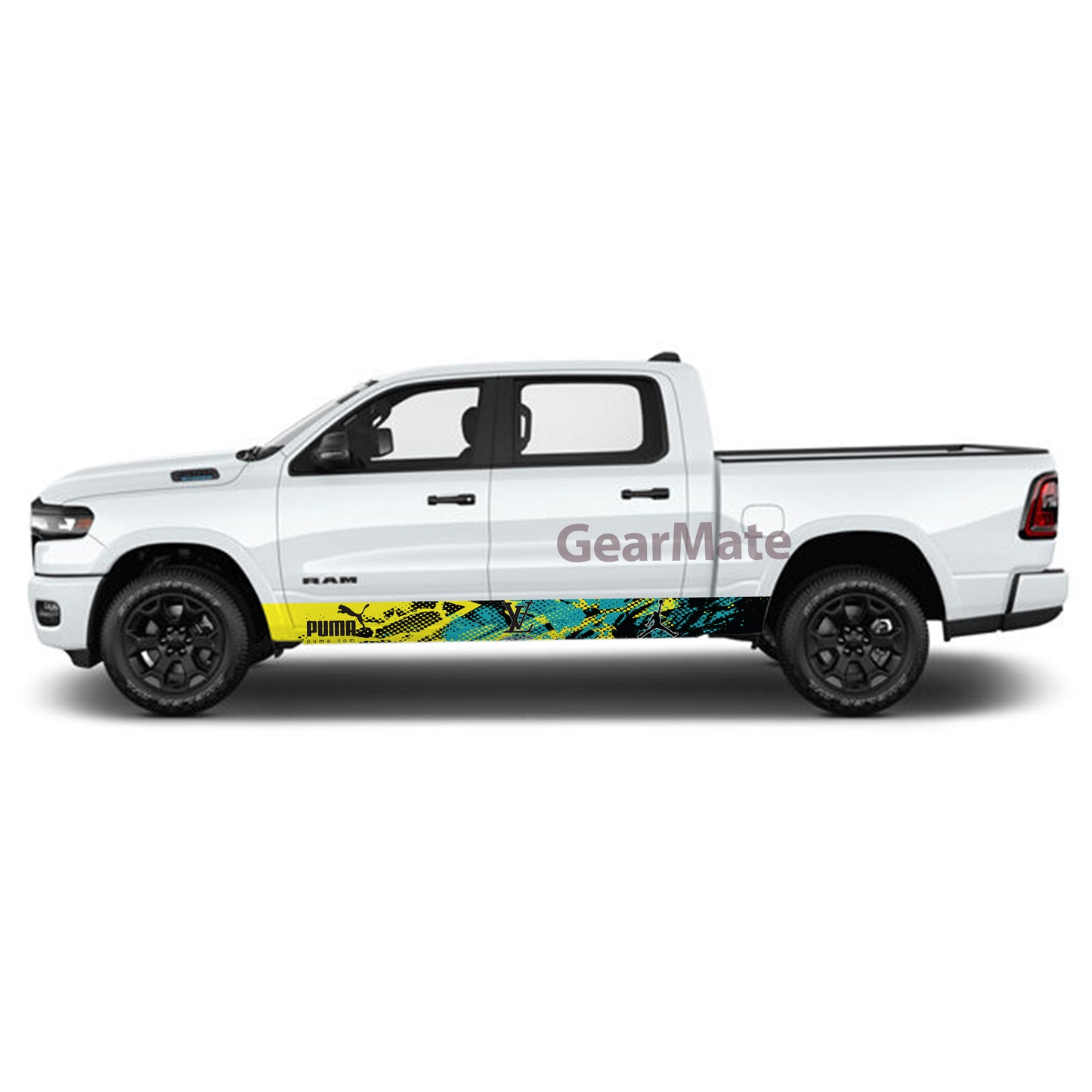 Sport YG Louis Vuitton Fashion Rocker Panel Graphic Decal Kit (Left & Right Sides) - High Quality Vinyl for Trucks & SUVs
