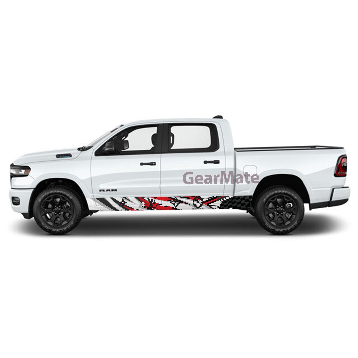Louis Vuitton Fashion Rocker Panel Graphic Decal Kit (Left & Right Sides) - High Quality Vinyl for Trucks & SUVs