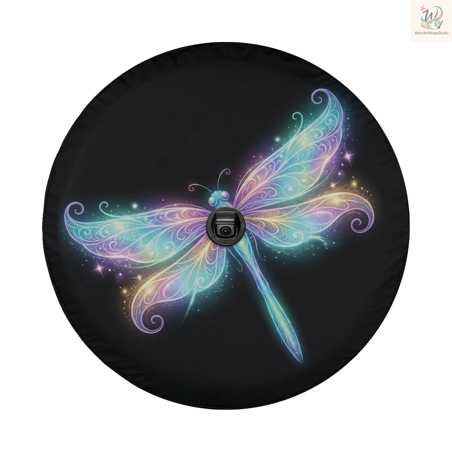 Fantasy Dragonfly Spare Tire Cover – Waterproof UV Resistant Protector with Camera Hole