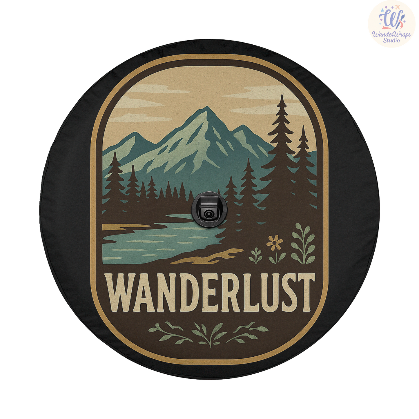 Wander Lust Dolphin Spare Tire Cover – Waterproof UV Resistant Protector with Camera Hole