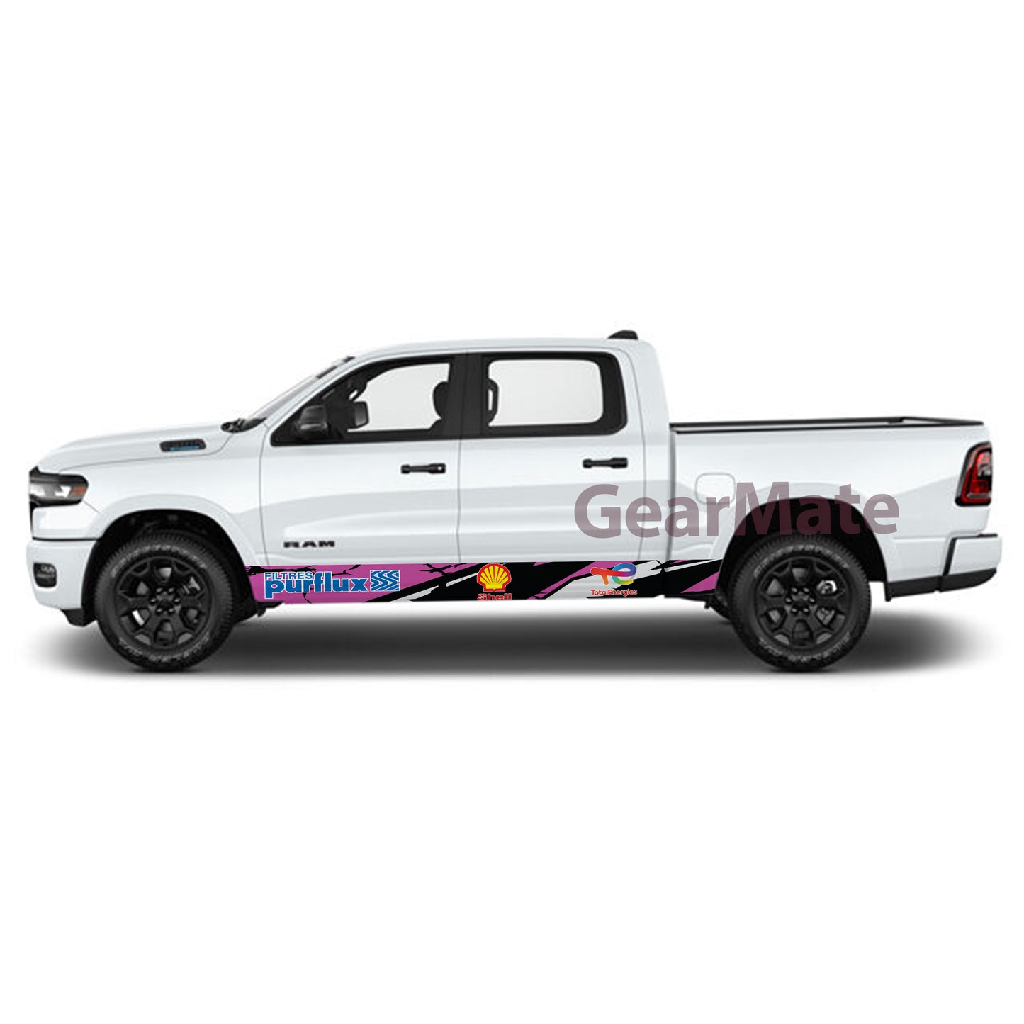 Performance Driven Look Shell Rocker Panel Graphic Decal Kit (Left & Right Sides) - High Quality Vinyl for Trucks & SUVs