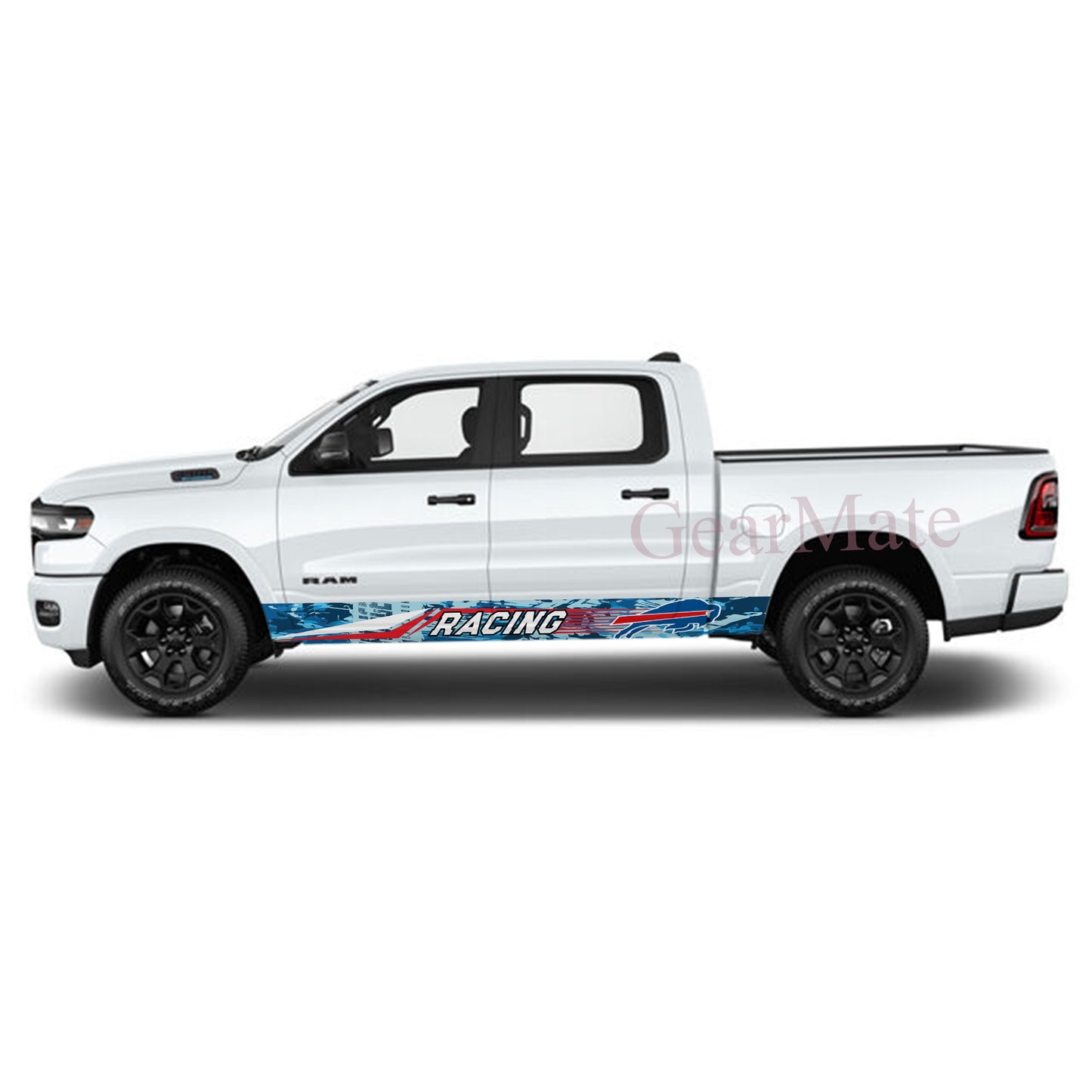 NFL Buffalo Bills Rocker Panel Graphic Decal Kit (Left & Right Sides) - High Quality Vinyl for Trucks & SUVs