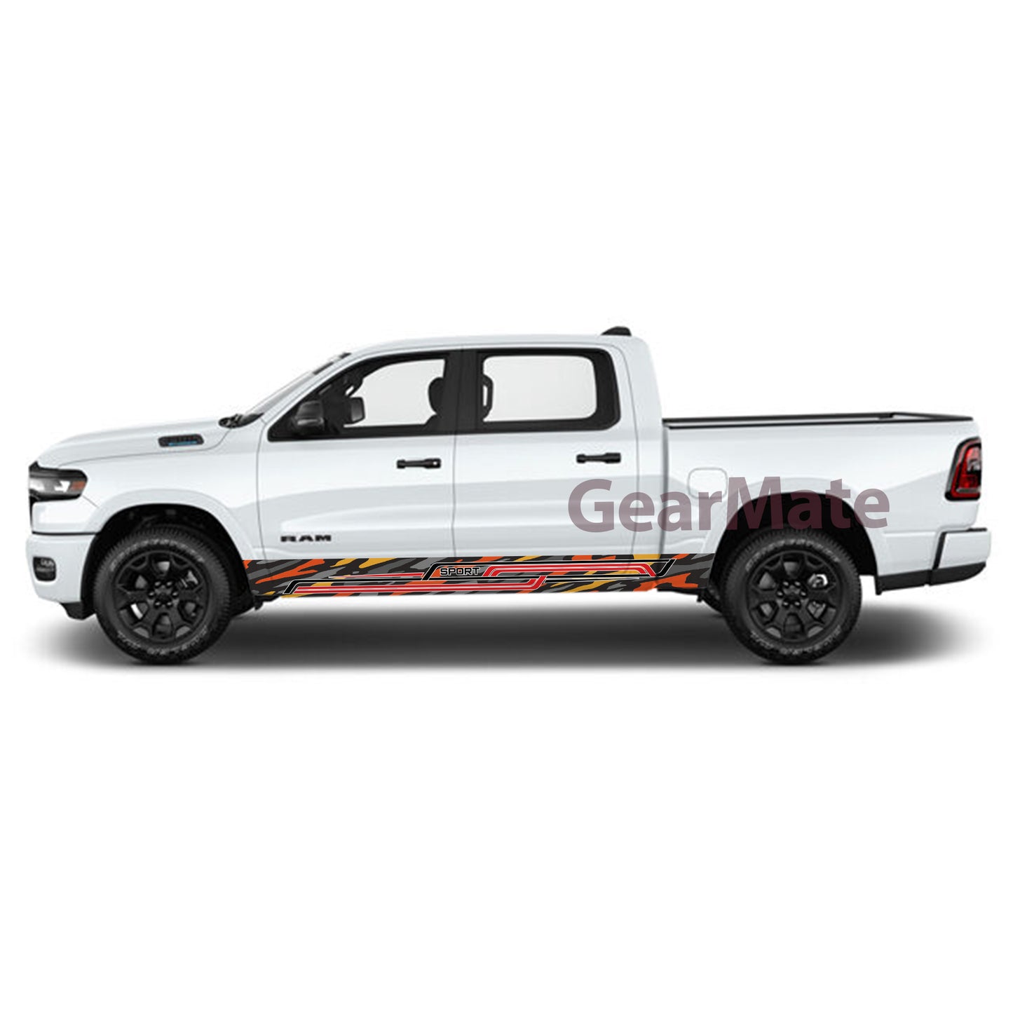Camouflage Dominate Every Drive Rocker Panel Graphic Decal Kit (Left & Right Sides) - High Quality Vinyl for Trucks & SUVs