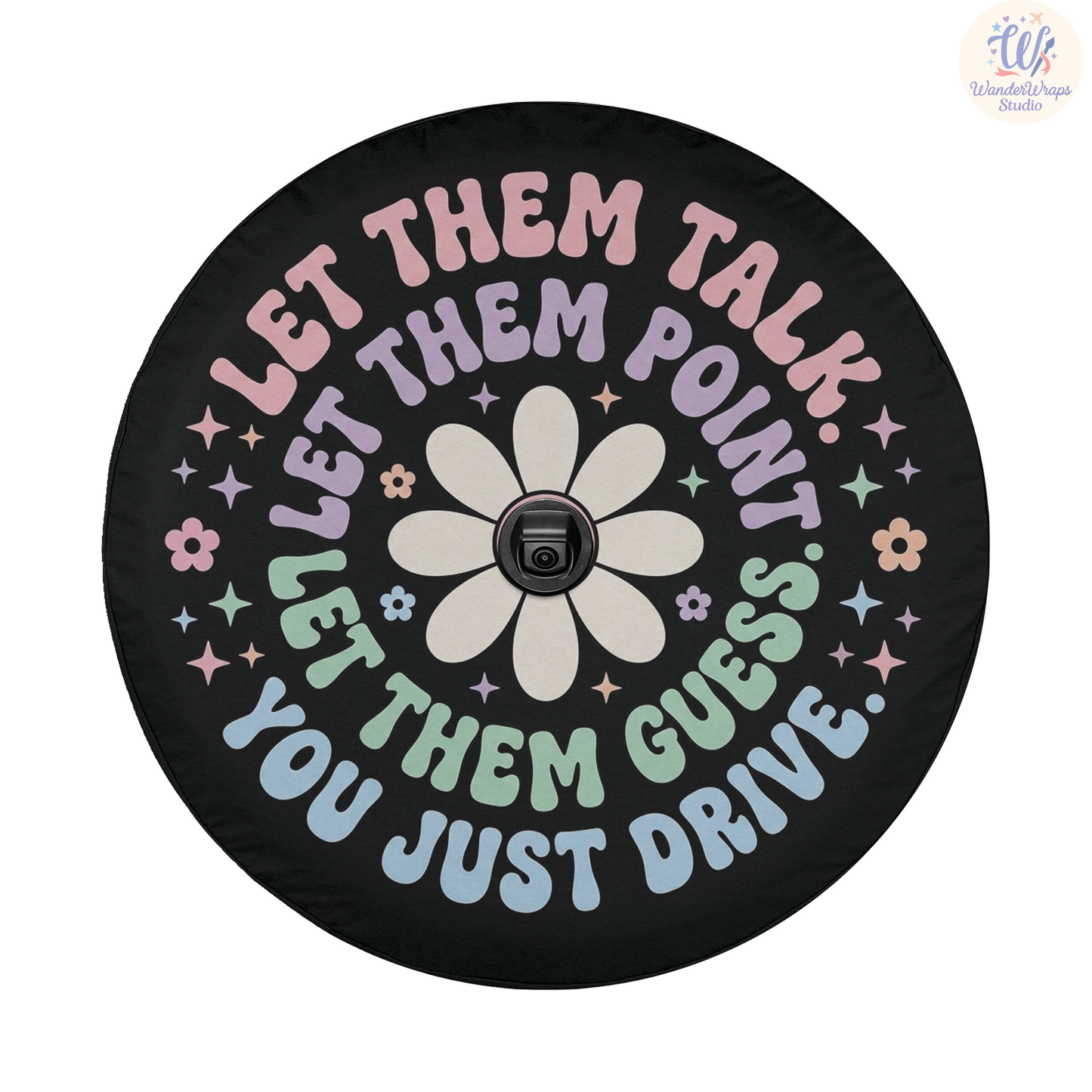 Let Them Talk Spare Tire Cover – Waterproof UV Resistant Protector with Camera Hole