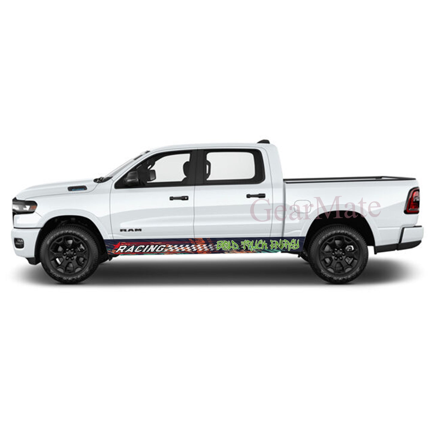 Bold Truck Energy Rocker Panel Graphic Decal Kit (Left & Right Sides) - High Quality Vinyl for Trucks & SUVs