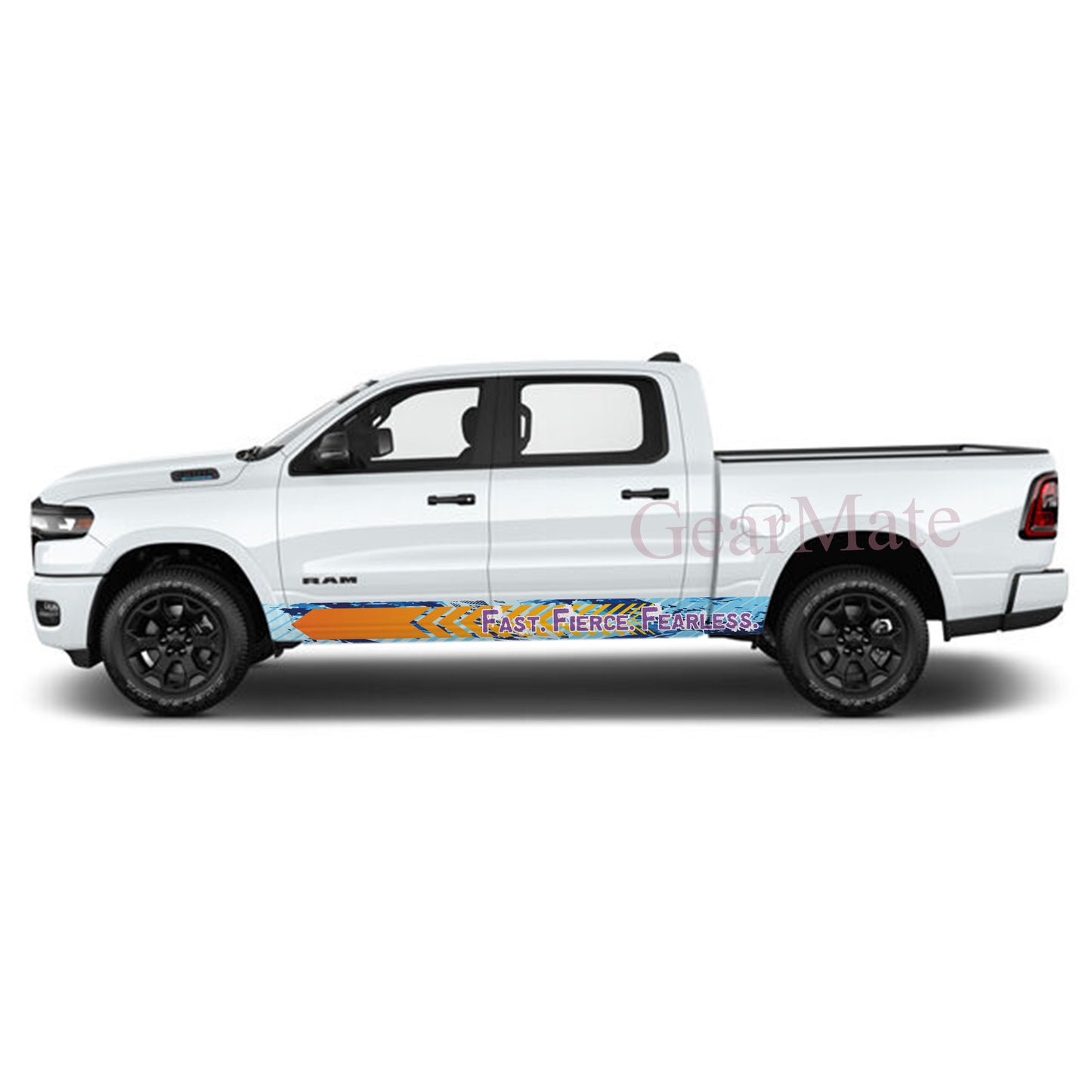 Fast Fierce Fearless Rocker Panel Graphic Decal Kit (Left & Right Sides) - High Quality Vinyl for Trucks & SUVs