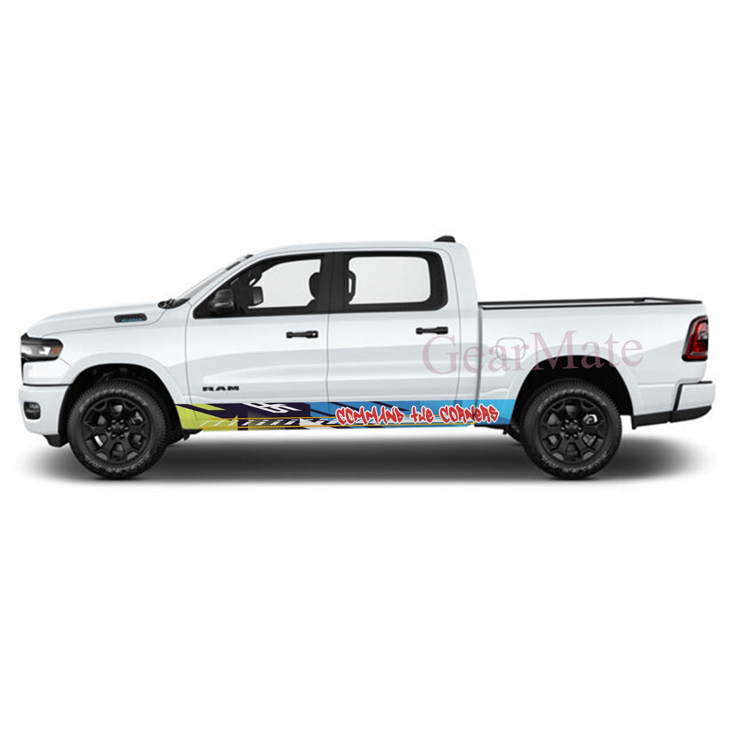 Command the Corners Rocker Panel Graphic Decal Kit (Left & Right Sides) - High Quality Vinyl for Trucks & SUVs