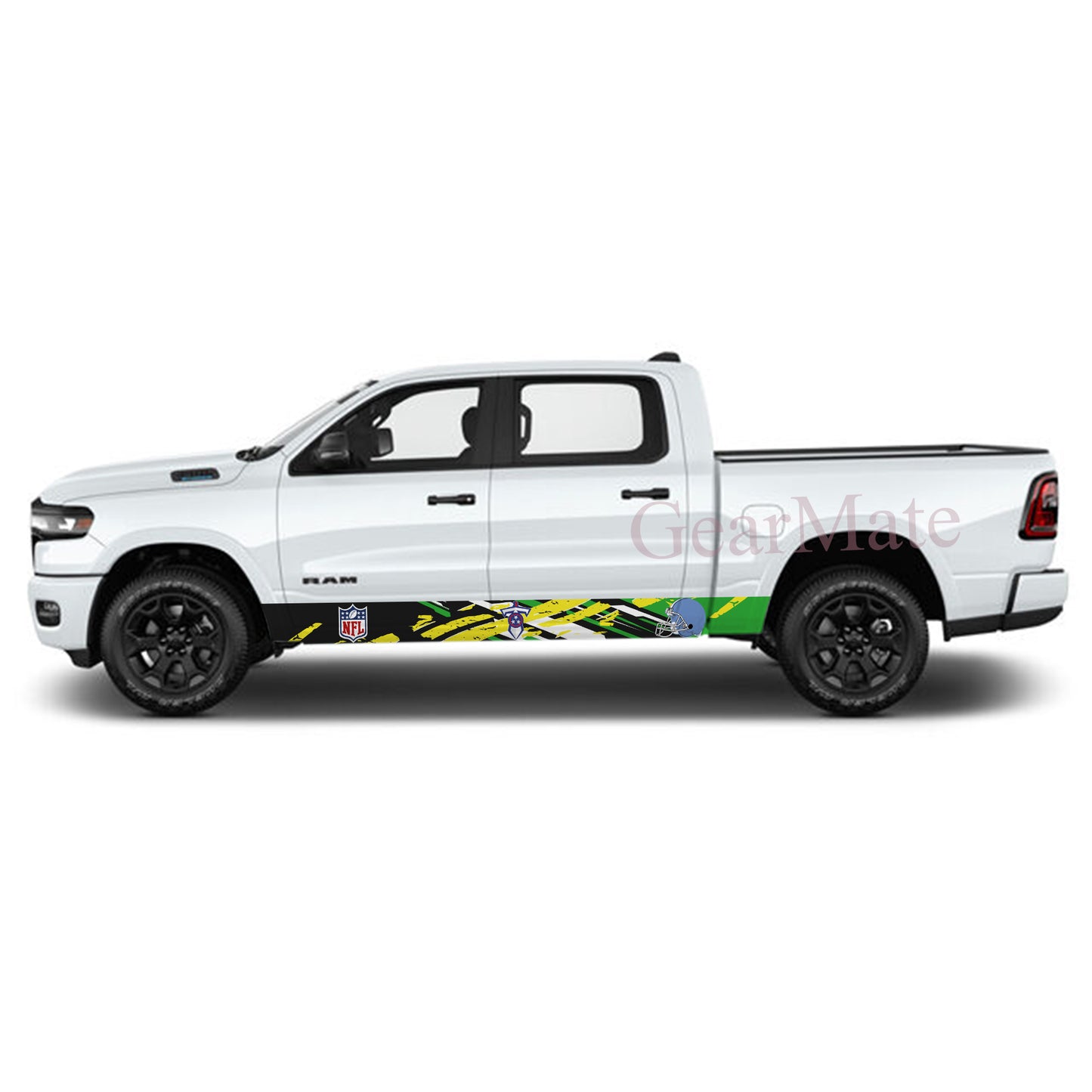 NFL Tennessee Titans 1 Rocker Panel Graphic Decal Kit (Left & Right Sides) - High Quality Vinyl for Trucks & SUVs