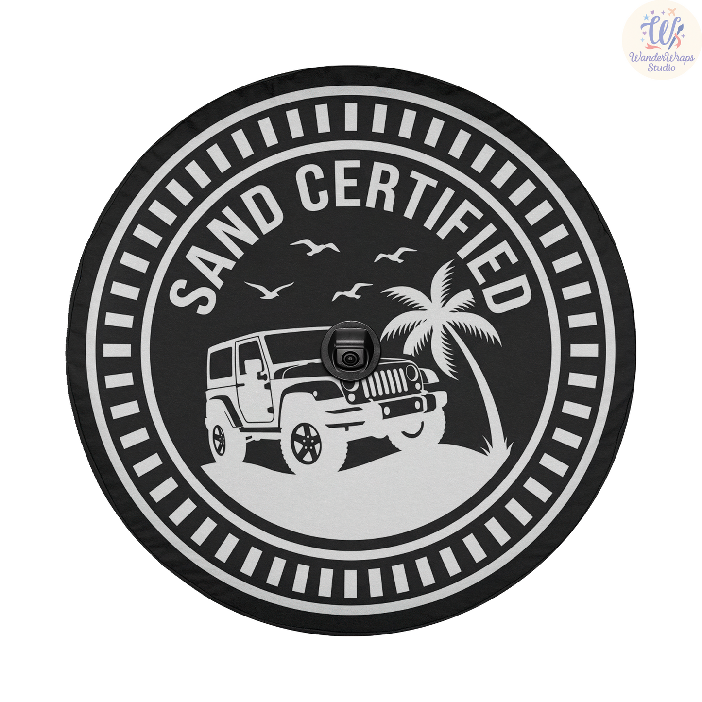 Sand Certified Spare Tire Cover – Waterproof UV Resistant Protector with Camera Hole