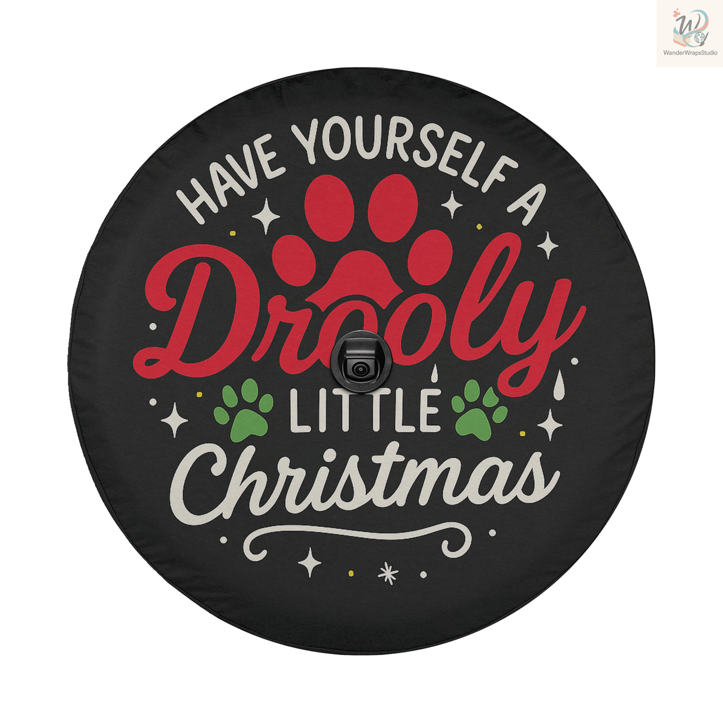 Have Yourself A Drooly Little Christmas Spare Tire Cover – Waterproof UV Resistant Protector with Camera Hole