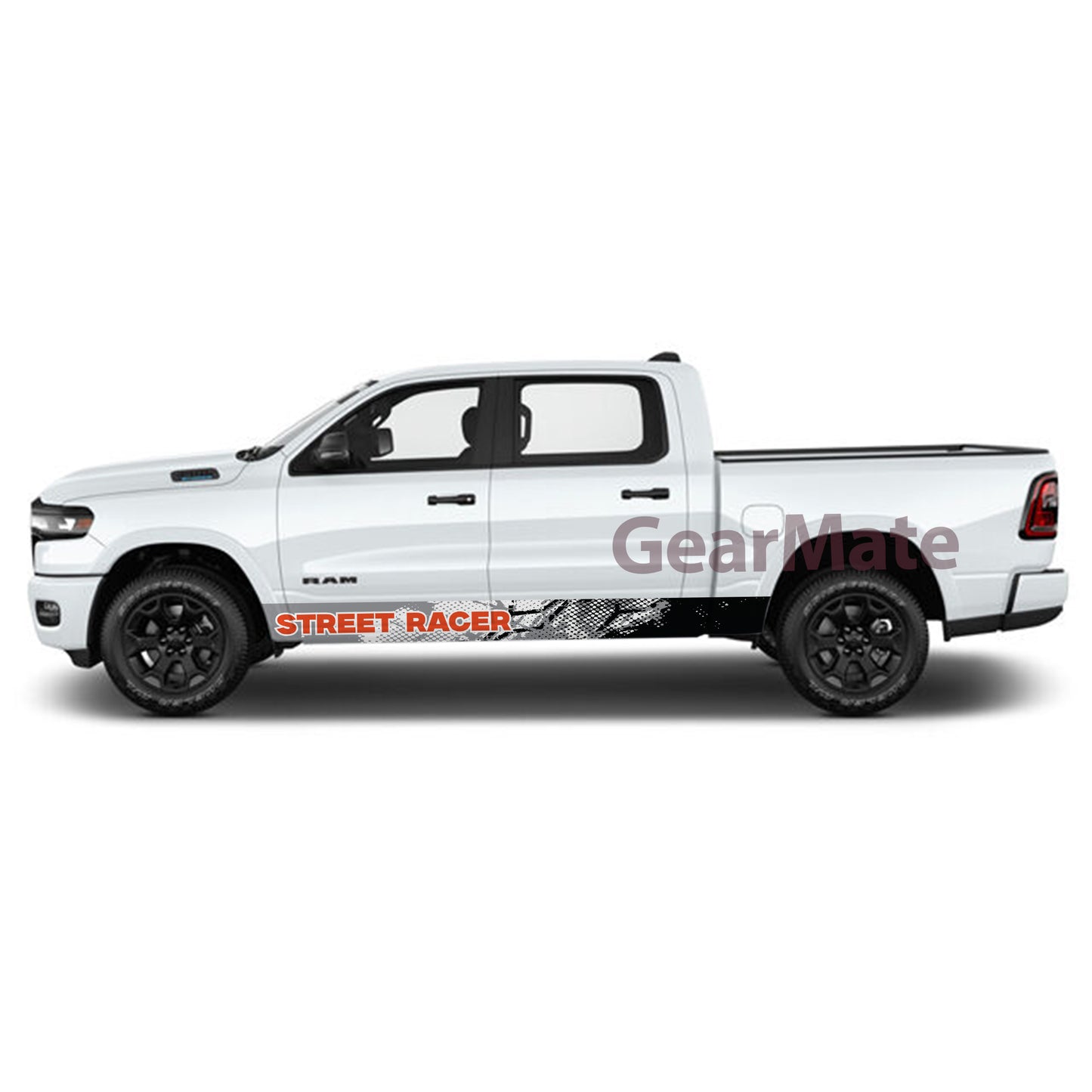 Sport Street Racer Rocker Panel Graphic Decal Kit (Left & Right Sides) - High Quality Vinyl for Trucks & SUVs
