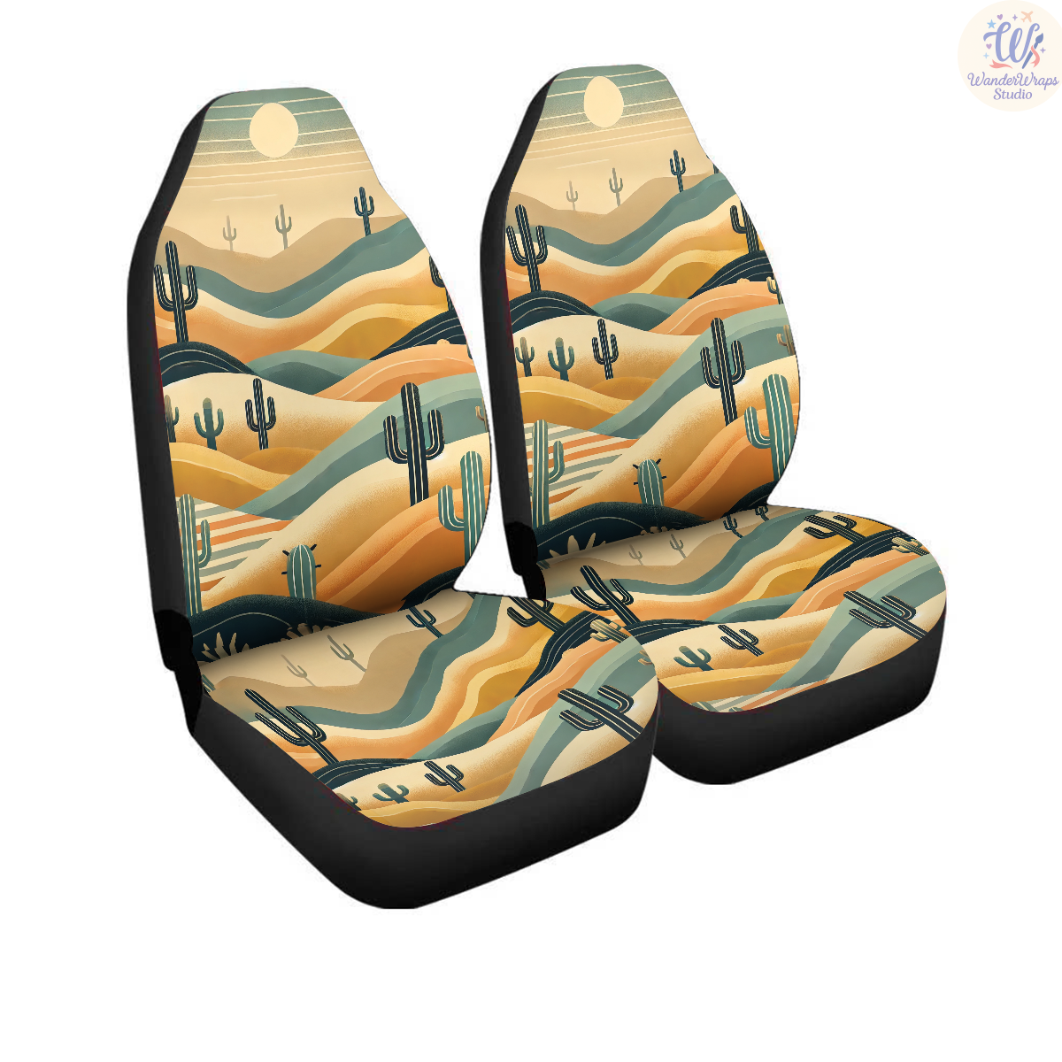 Mountain Landscapes Car Seat Covers – High Quality Graphic and Polar Fleece Protector Set