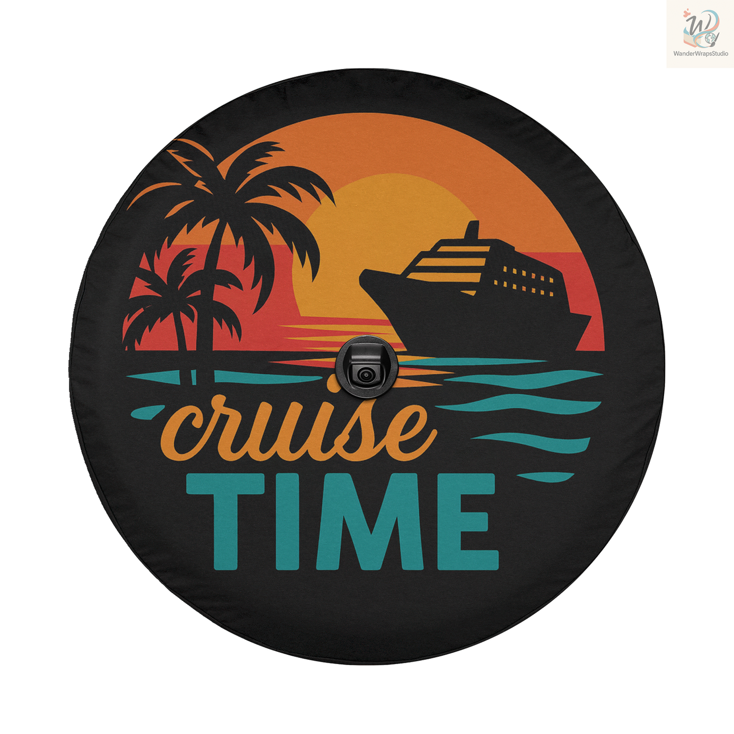 Cruise Time Spare Tire Cover – Waterproof UV Resistant Protector with Camera Hole
