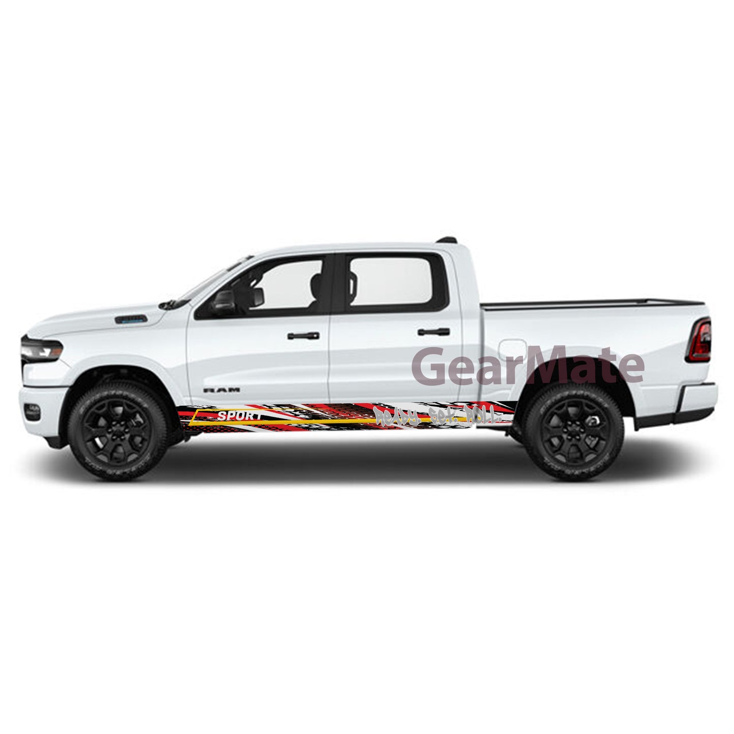 Ready Set Roll Rocker Panel Graphic Decal Kit (Left & Right Sides) - High Quality Vinyl for Trucks & SUVs