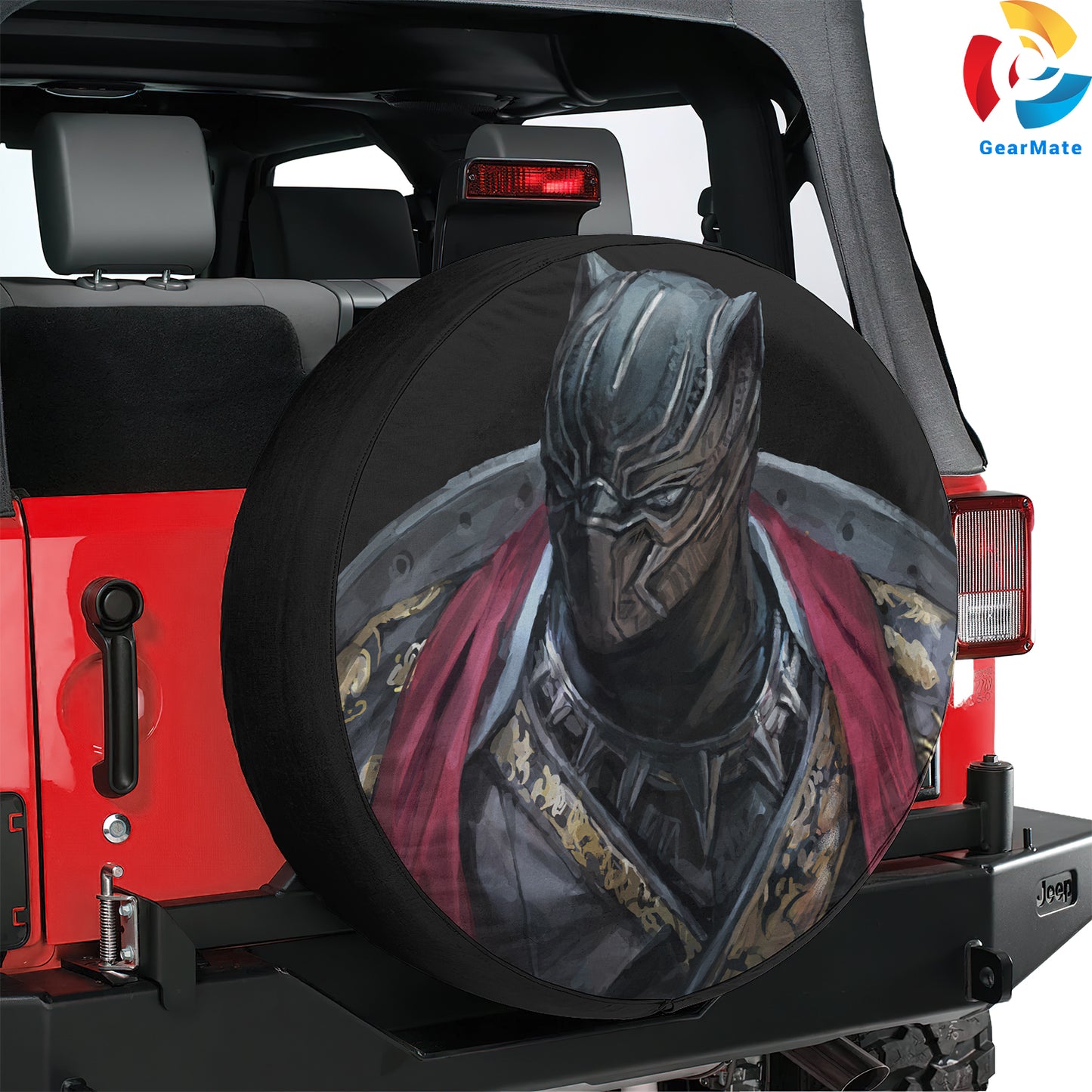 Black Panther Marvel Spare Tire Cover – Premium Waterproof UV Resistant Protector