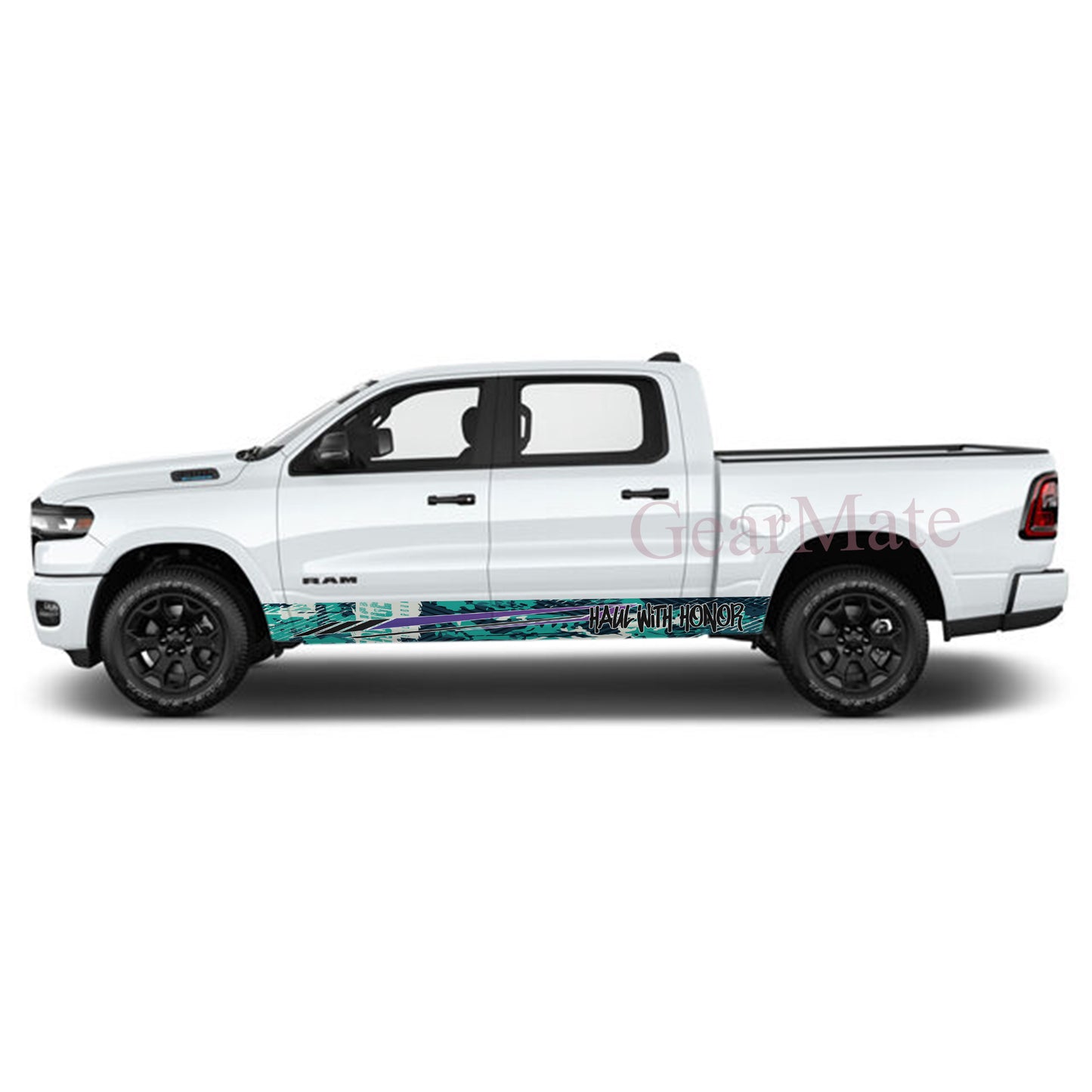 Haul With Honor Rocker Panel Graphic Decal Kit (Left & Right Sides) - High Quality Vinyl for Trucks & SUVs