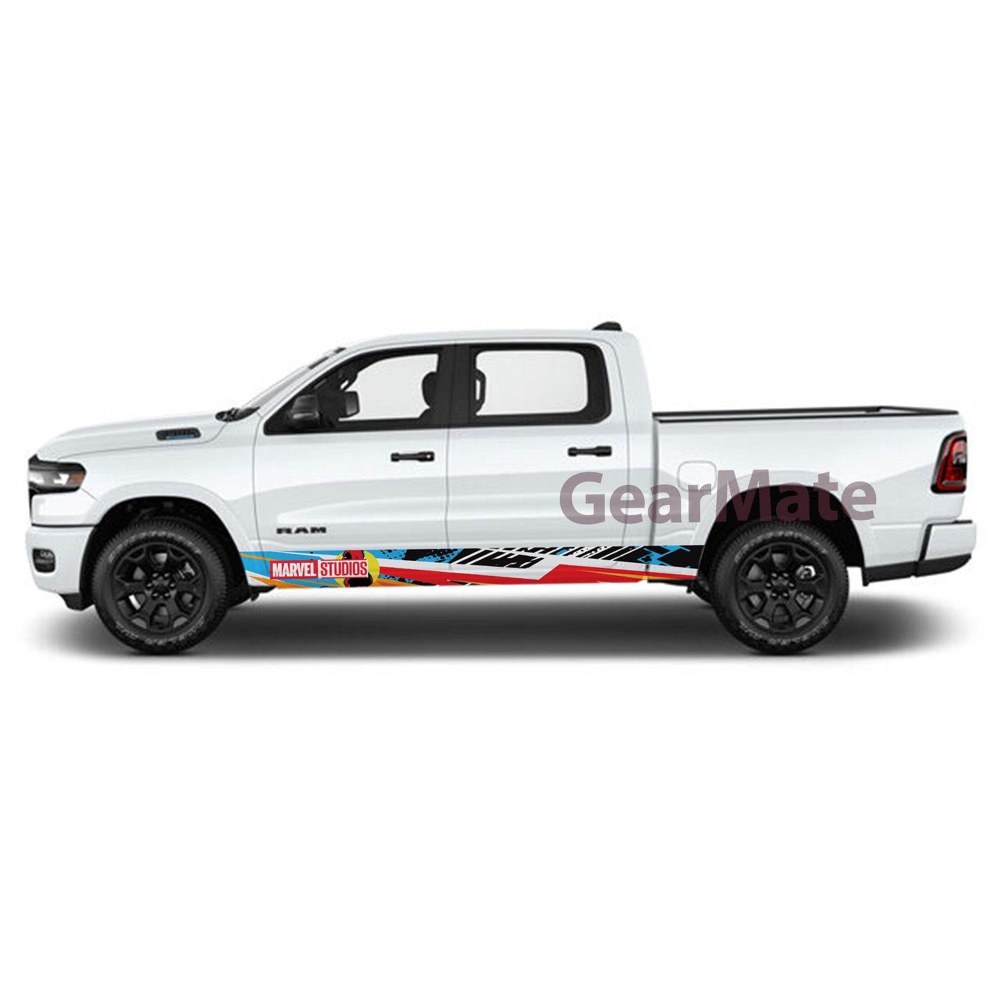 Sport Marvel Deadpool Rocker Panel Graphic Decal Kit (Left & Right Sides) - High Quality Vinyl for Trucks & SUVs