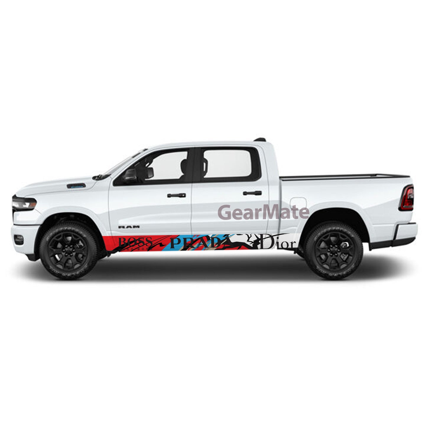 Prada Rocker Panel Graphic Decal Kit (Left & Right Sides) - High Quality Vinyl for Trucks & SUVs