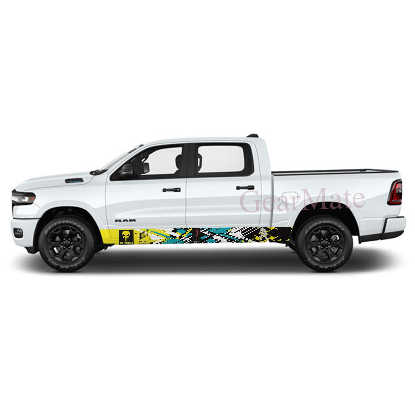 Sport YBlue The God Father Rocker Panel Graphic Decal Kit (Left & Right Sides) - High Quality Vinyl for Trucks & SUVs