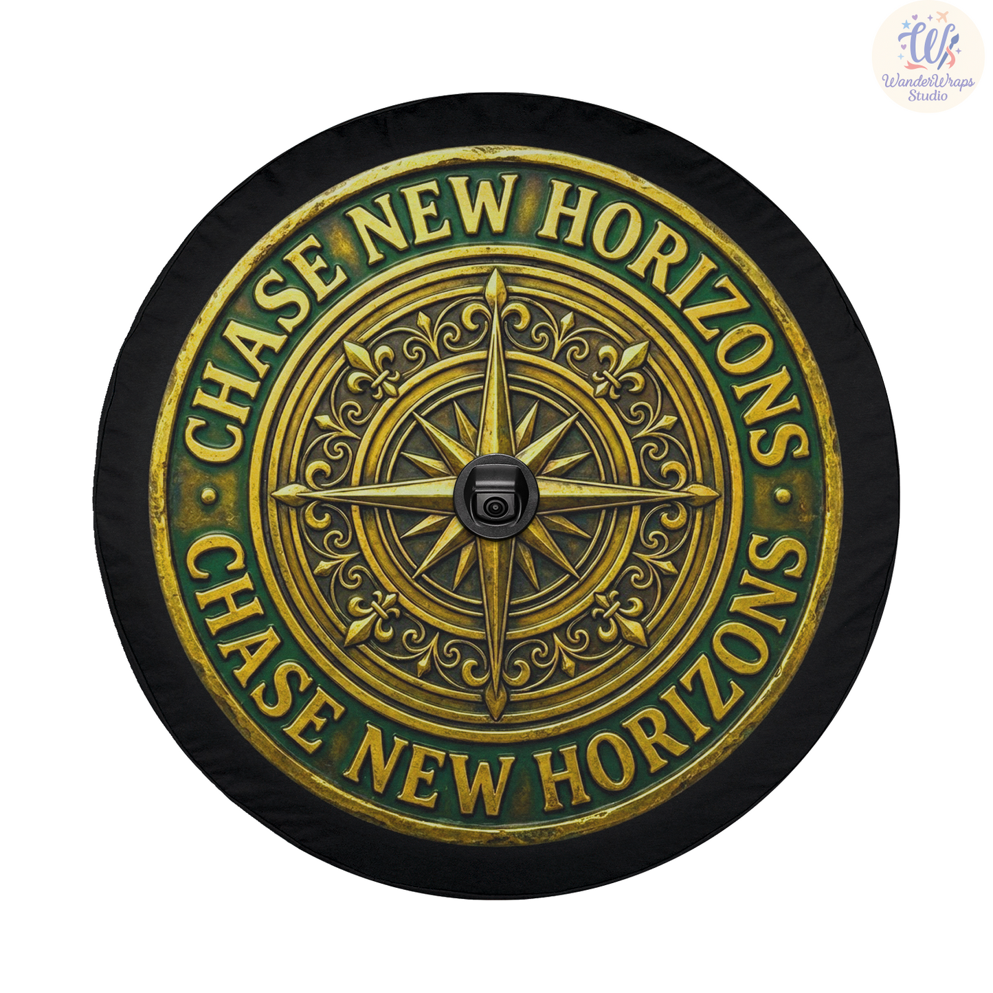 Chase New Horizons Spare Tire Cover – Waterproof UV Resistant Protector with Camera Hole
